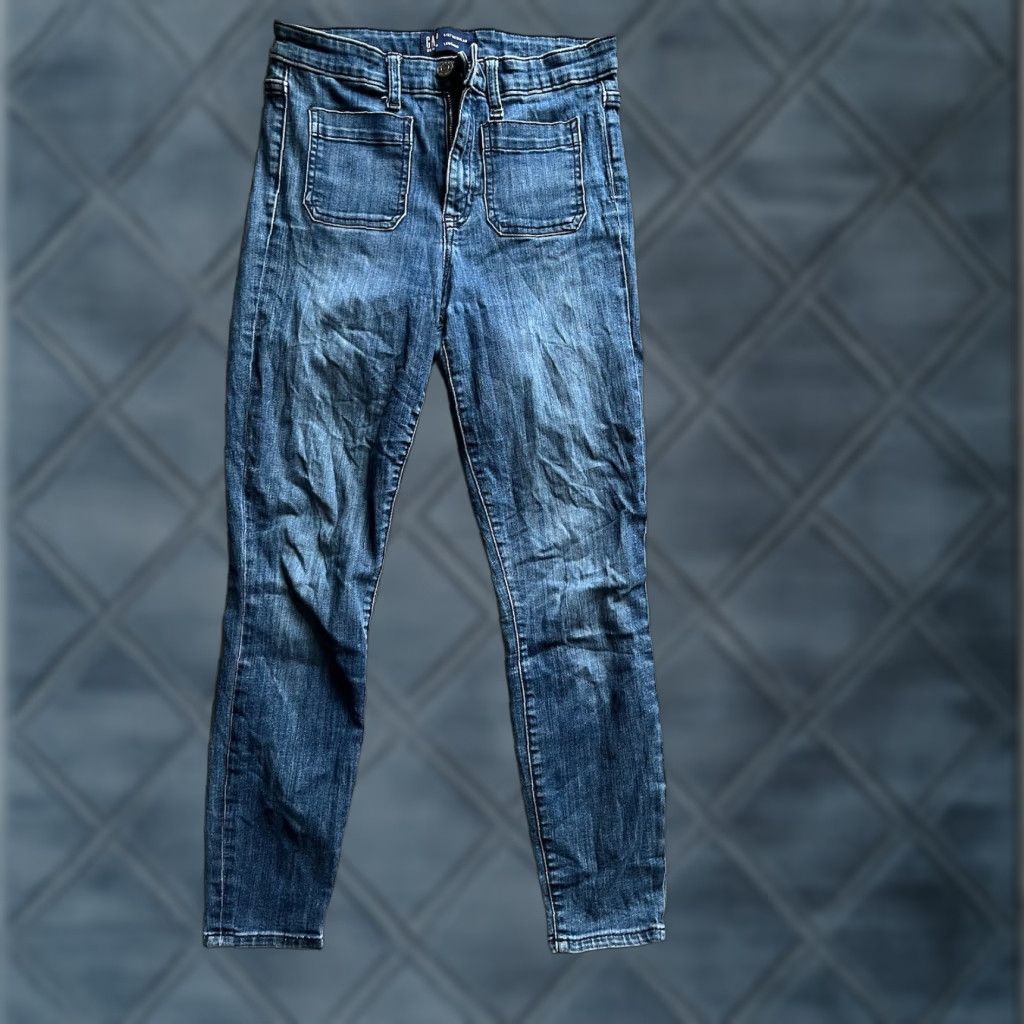 Gap Gap Denim Legging Jeans Womens 4/27 Blue Med Wash Skinny Stretch Size 27" / US 4 / IT 40 - 1 Thumbnail