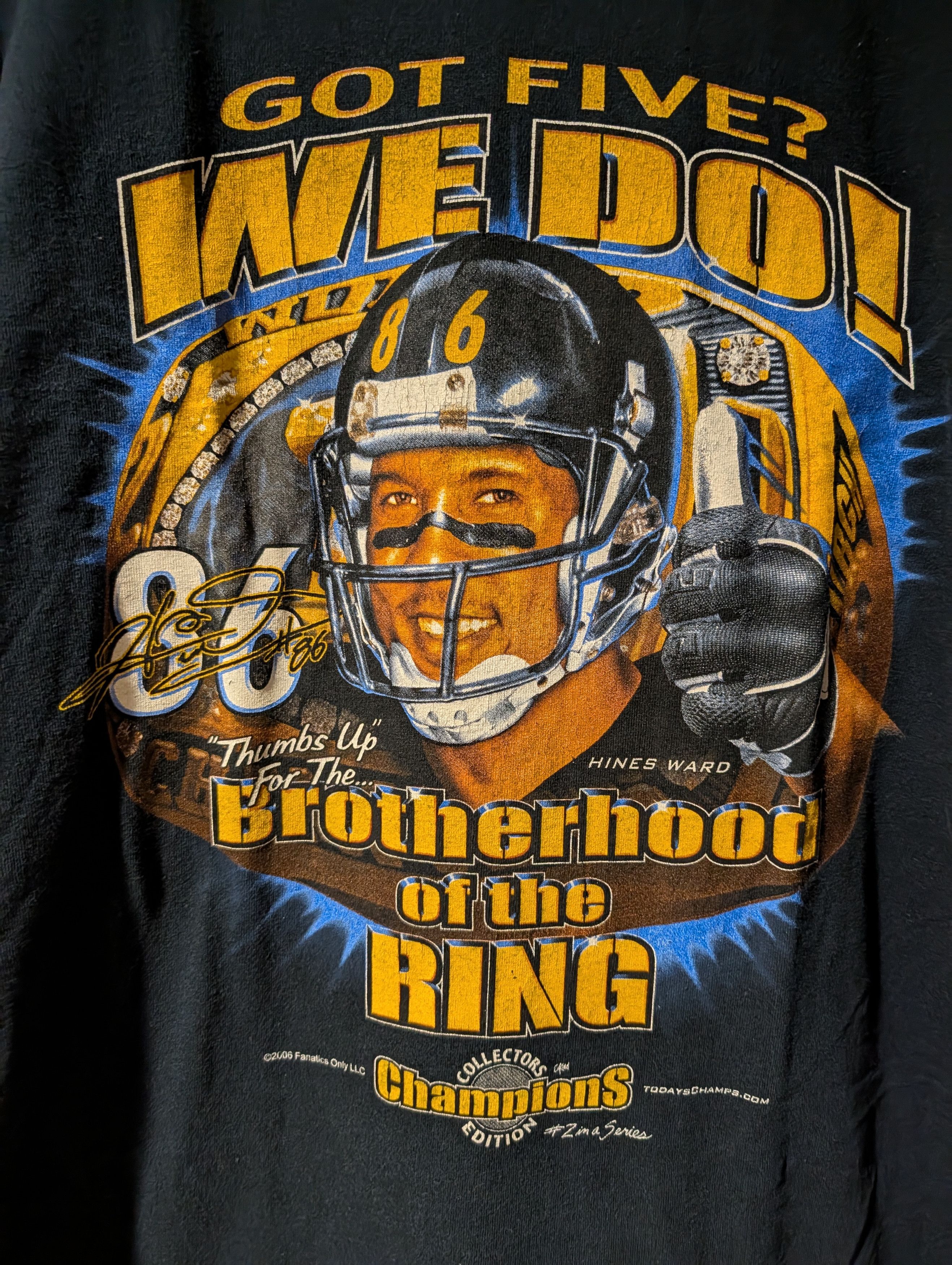 NFL Vintage 2006 Pittsburgh Steelers Hines Ward NFL T-Shirt Size US XL / EU 56 / 4 - 2 Thumbnail
