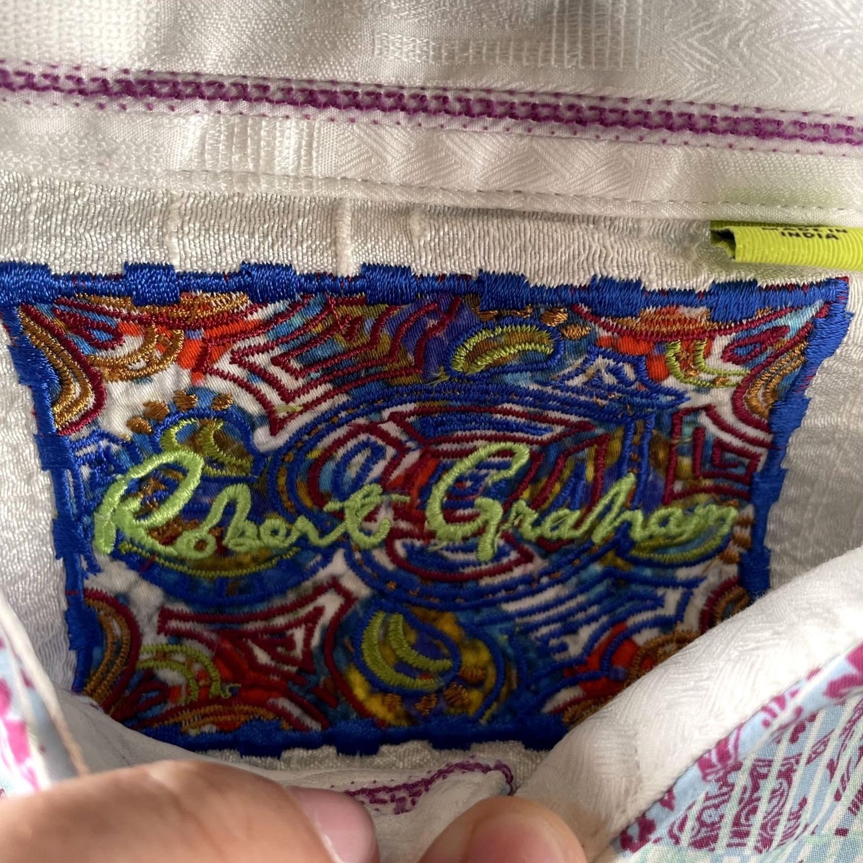 Robert Graham Robert Graham Shirt Mens Medium Blue Paisley Patchwork Classic Fit Long Sleeve Size US M / EU 48-50 / 2 - 3 Thumbnail