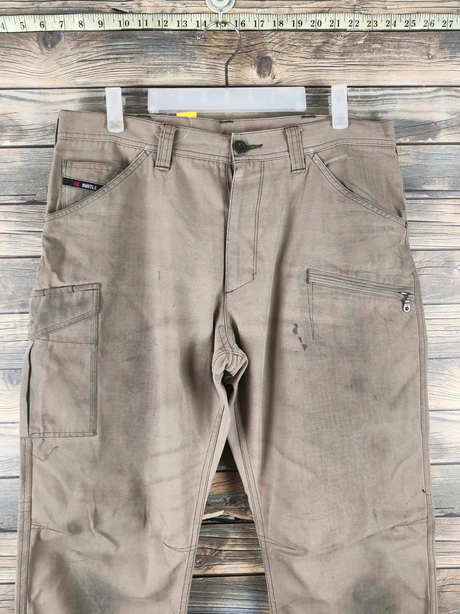 Japanese Brand DLL Burtle worker dirty thrashed cargo pants #46-333 Size US 32 / EU 48 - 6 Thumbnail
