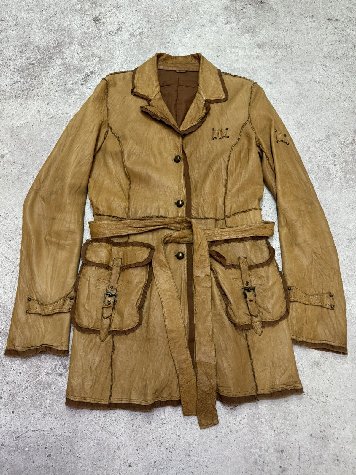 Japanese Brand Vintage Real Leather IfSixWasNine Style Long Jacket Size US M / EU 48-50 / 2 - 1 Thumbnail