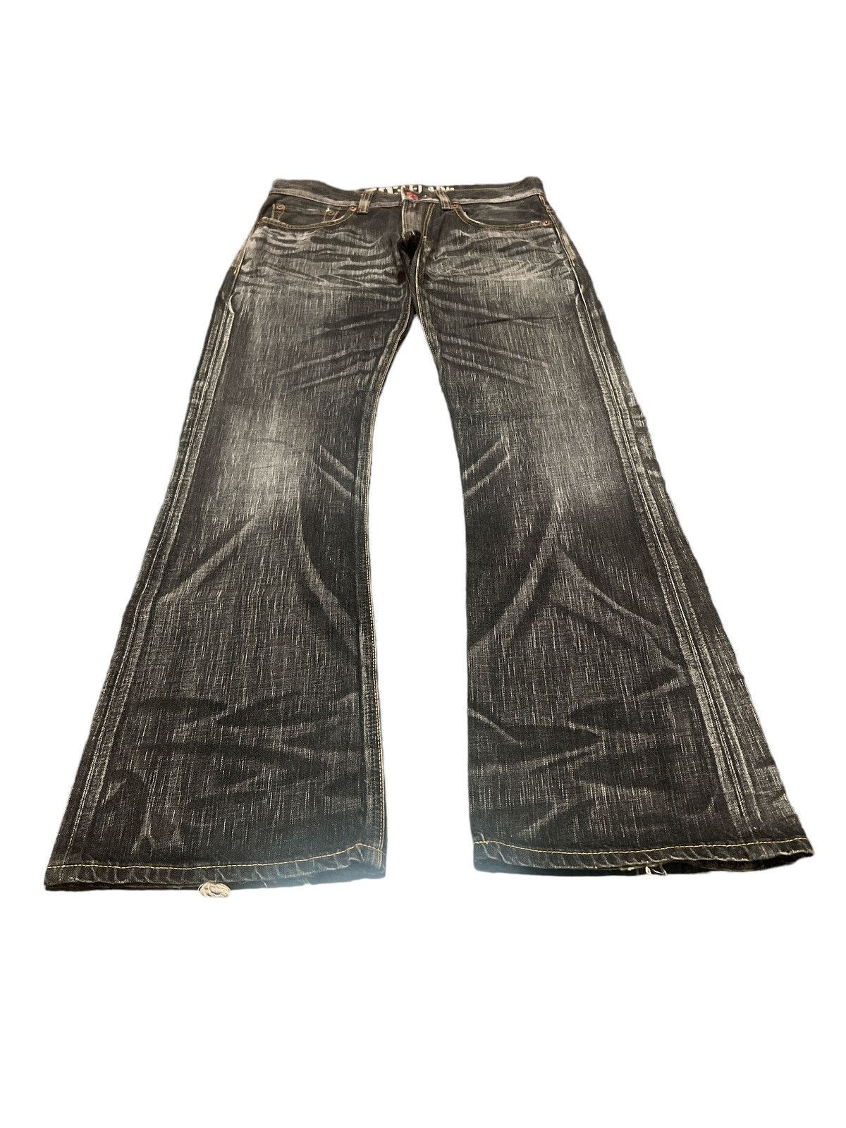 Japanese Brand FLARED💥RARE COLOUR EDWIN 503 DISTRESSED DENIM PANT Size US 29 - 4 Thumbnail