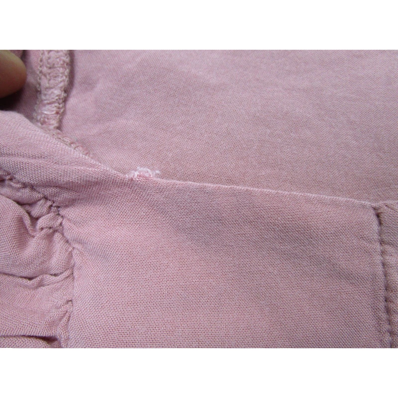 C&A C&A 1841 Shirt Womens Pink XS Ruffle Button Front Long Sleeve Boho Blouse Size XS / US 0-2 / IT 36-38 - 4 Thumbnail