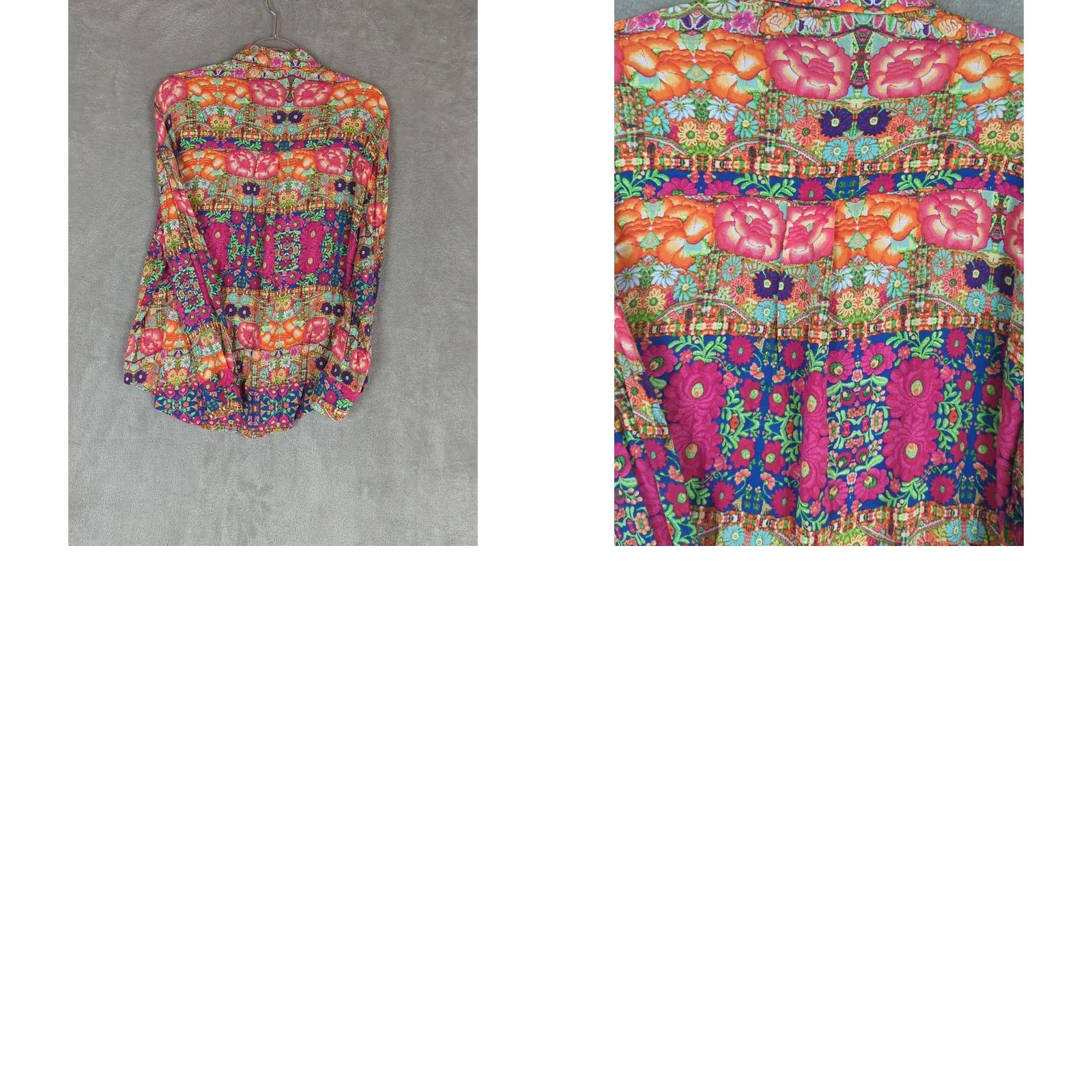 Forever 21 FOREVER 21 button up shirt Floral Multicolor Bohemian Womens S EUC Shirt Dress? Size S / US 4 / IT 40 - 9 Thumbnail