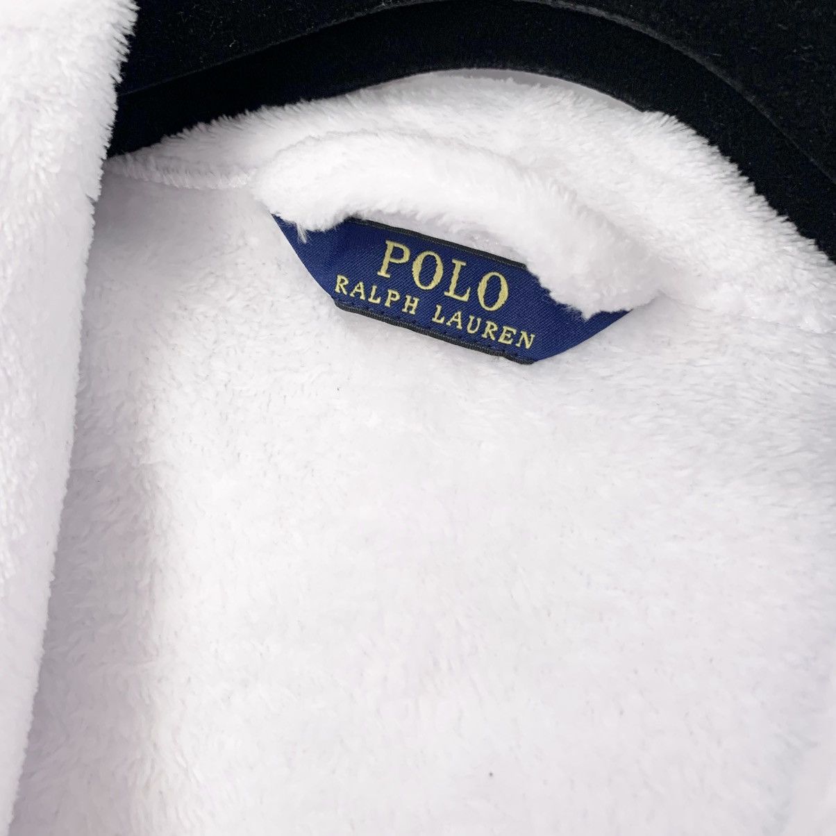 Ralph Lauren polo bear embroidered plush white robe