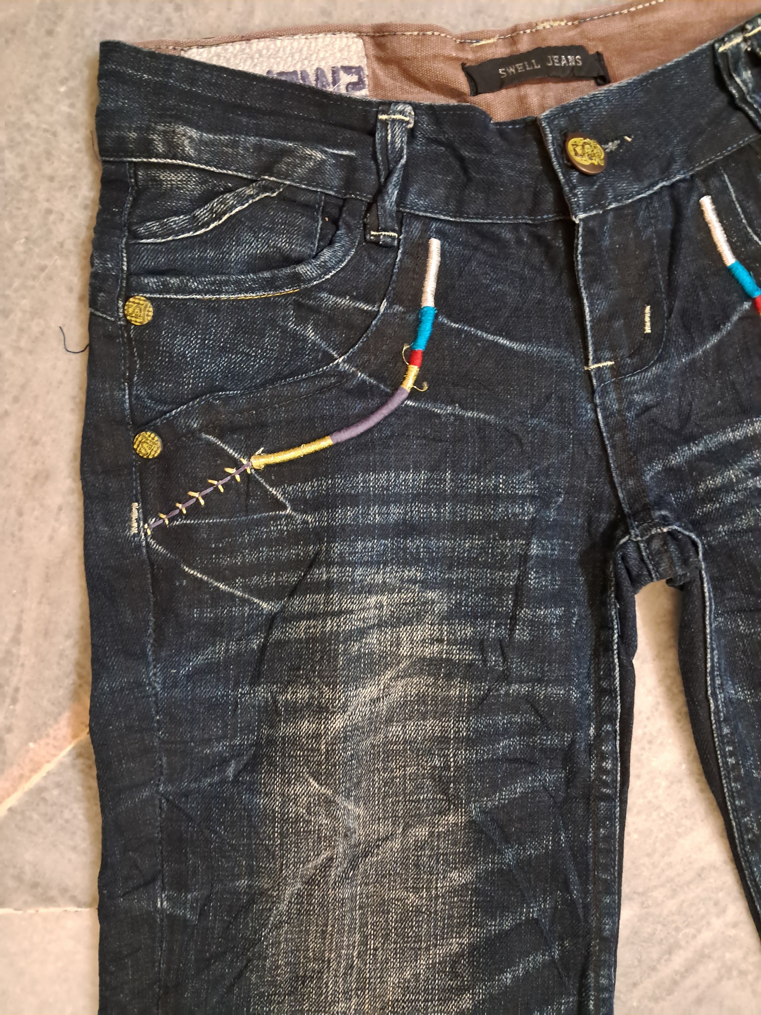 Hysteric Glamour × Japanese Brand × Tornado Mart Super Flare Jeans Japan Lightning Wash Swell Jeans Size US 30 / EU 46 - 5 Thumbnail