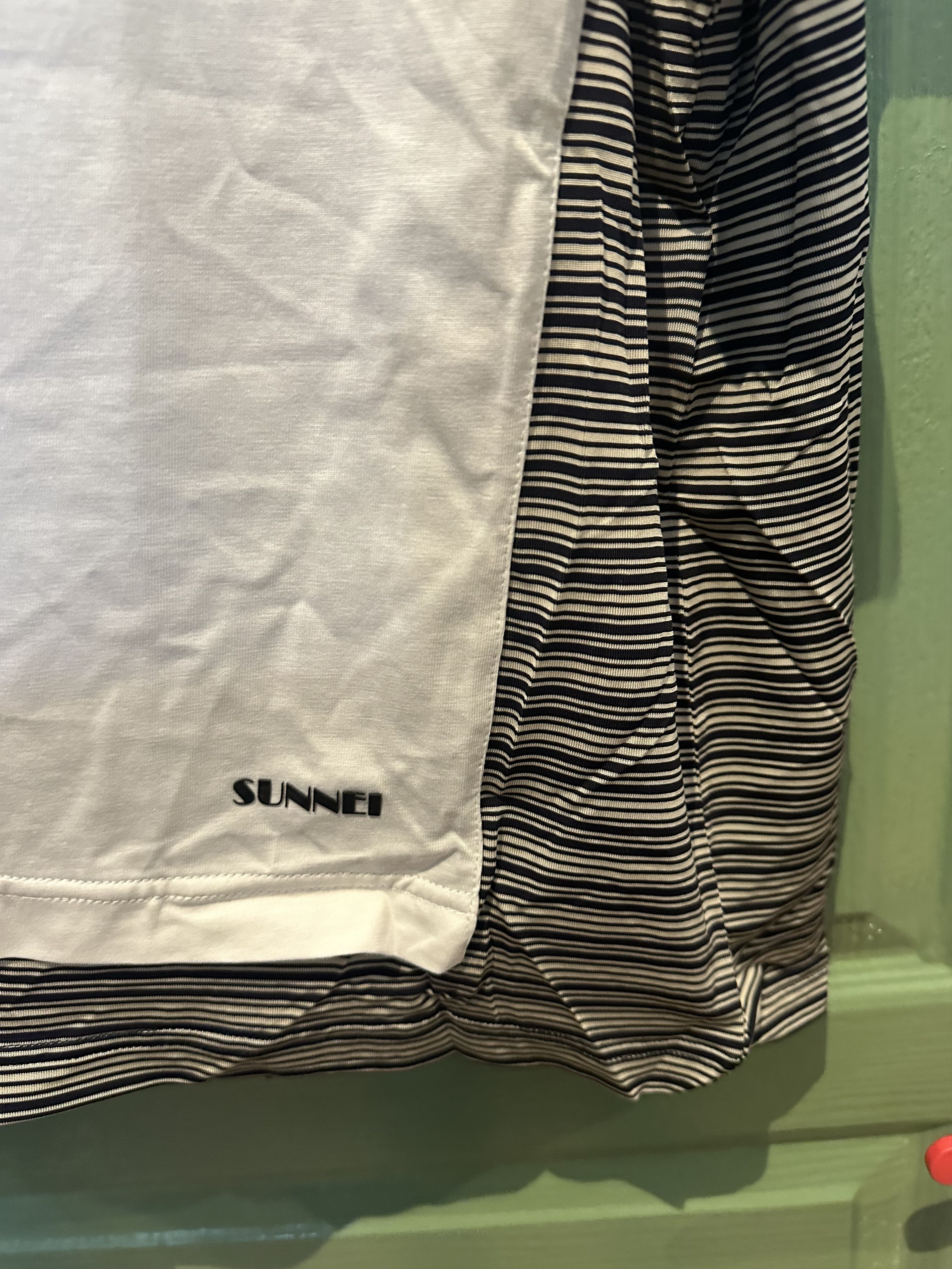 Sunnei SUNNEI Off-White & Green Double T-Shirt Size US S / EU 44-46 / 1 - 9 Thumbnail