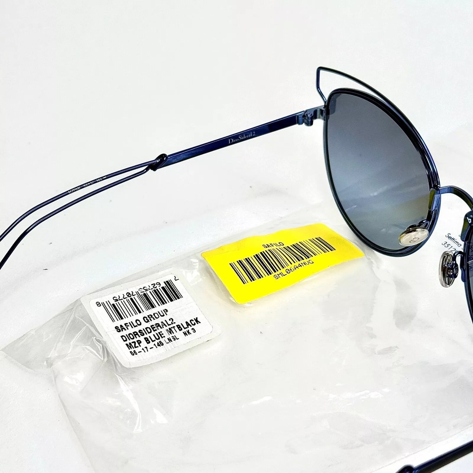 Christian Dior Monsieur CHRISTIAN DIOR SIDERAL 2 Black Blue Mirrored Metal SIDERAL2 Size ONE SIZE - 2 Thumbnail