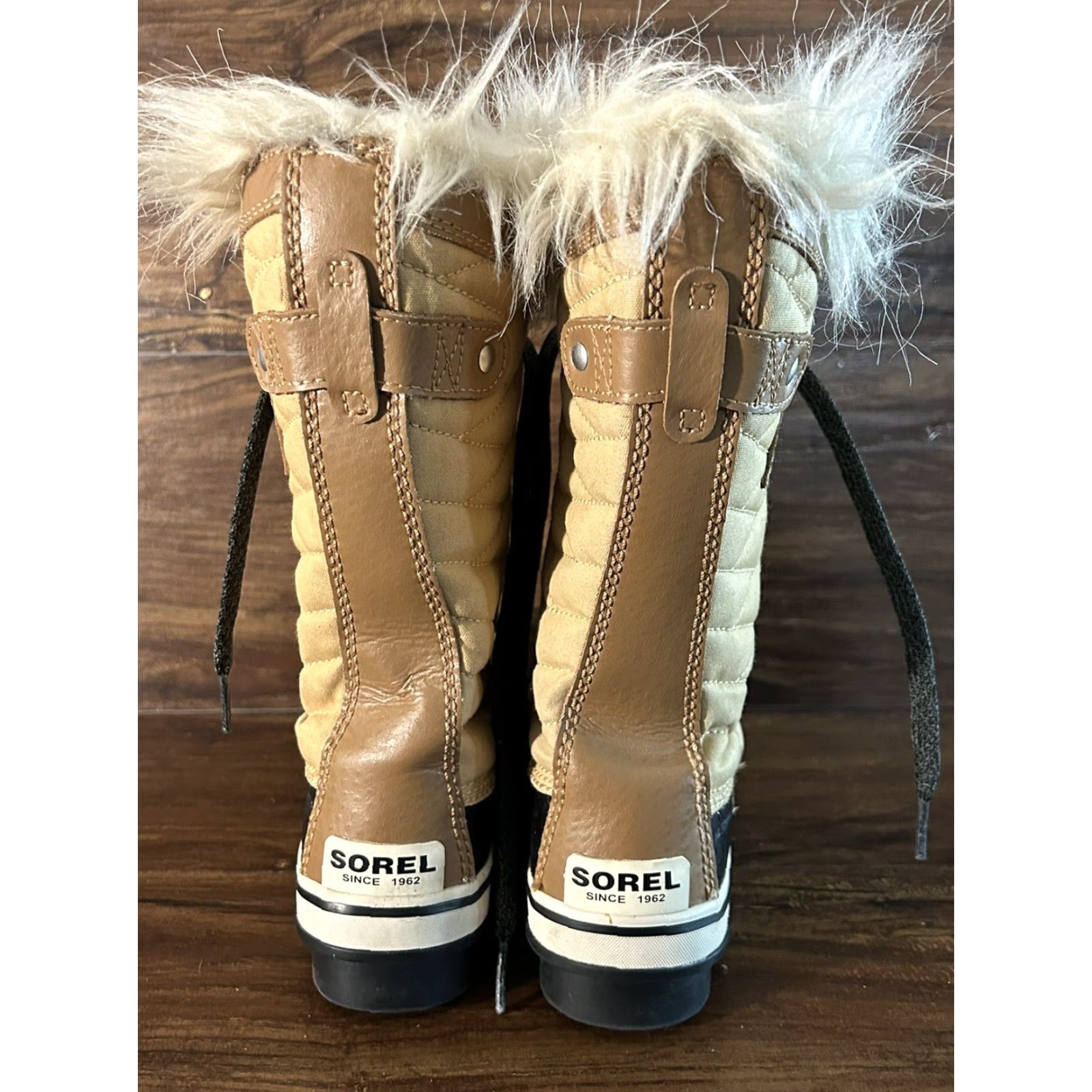 SOREL Sorel Tofino Snow Boot Women's Lace Up Waterproof Faux Fur Curry Fawn Beige 4 US Size US 4 / IT 34 - 4 Thumbnail