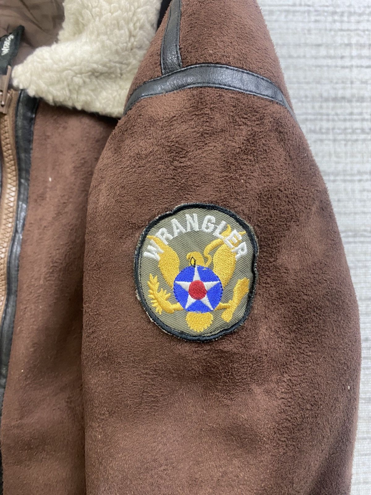 Wrangler Vintage Wrangler B3 Suede Shearling Lined Sherpa Jacket Size US XS / EU 42 / 0 - 9 Thumbnail