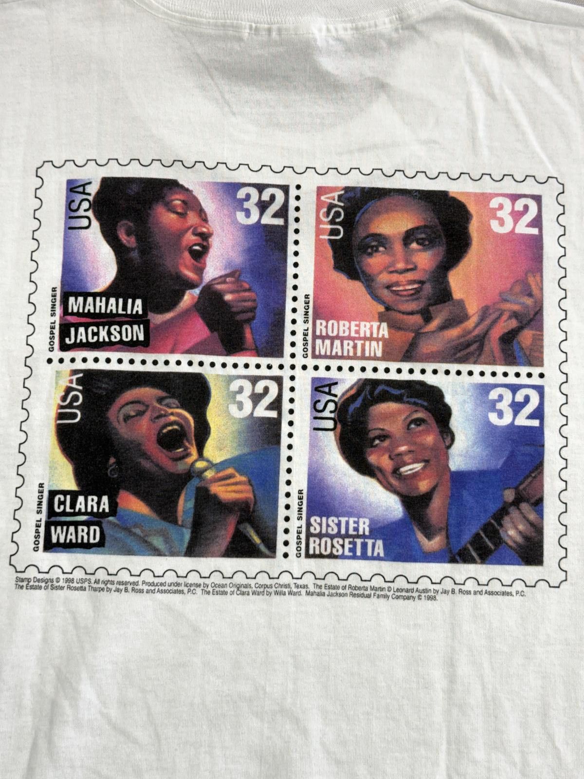 Fruit Of The Loom Vintage 32 Cent Stamp Collector T-shirt Gospel Singer Tee L Size US L / EU 52-54 / 3 - 1 Thumbnail