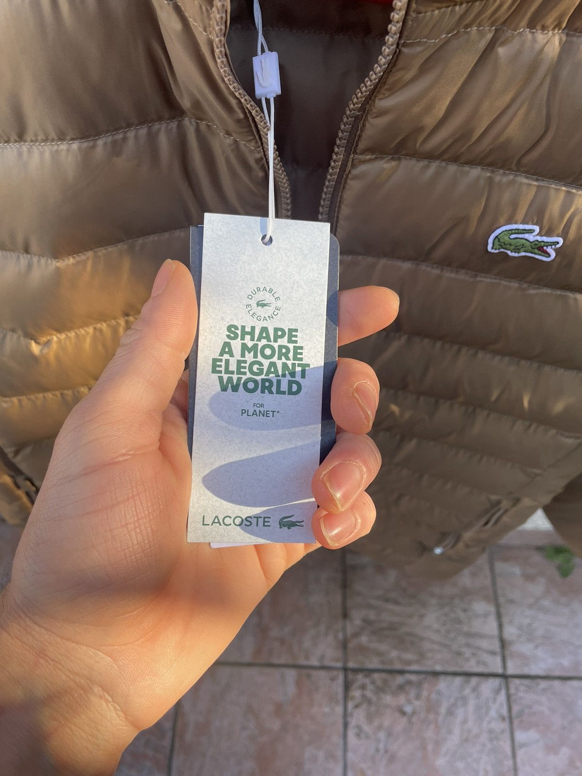 Lacoste Lacoste sand brown down jacket Size US M / EU 48-50 / 2 - 8 Thumbnail