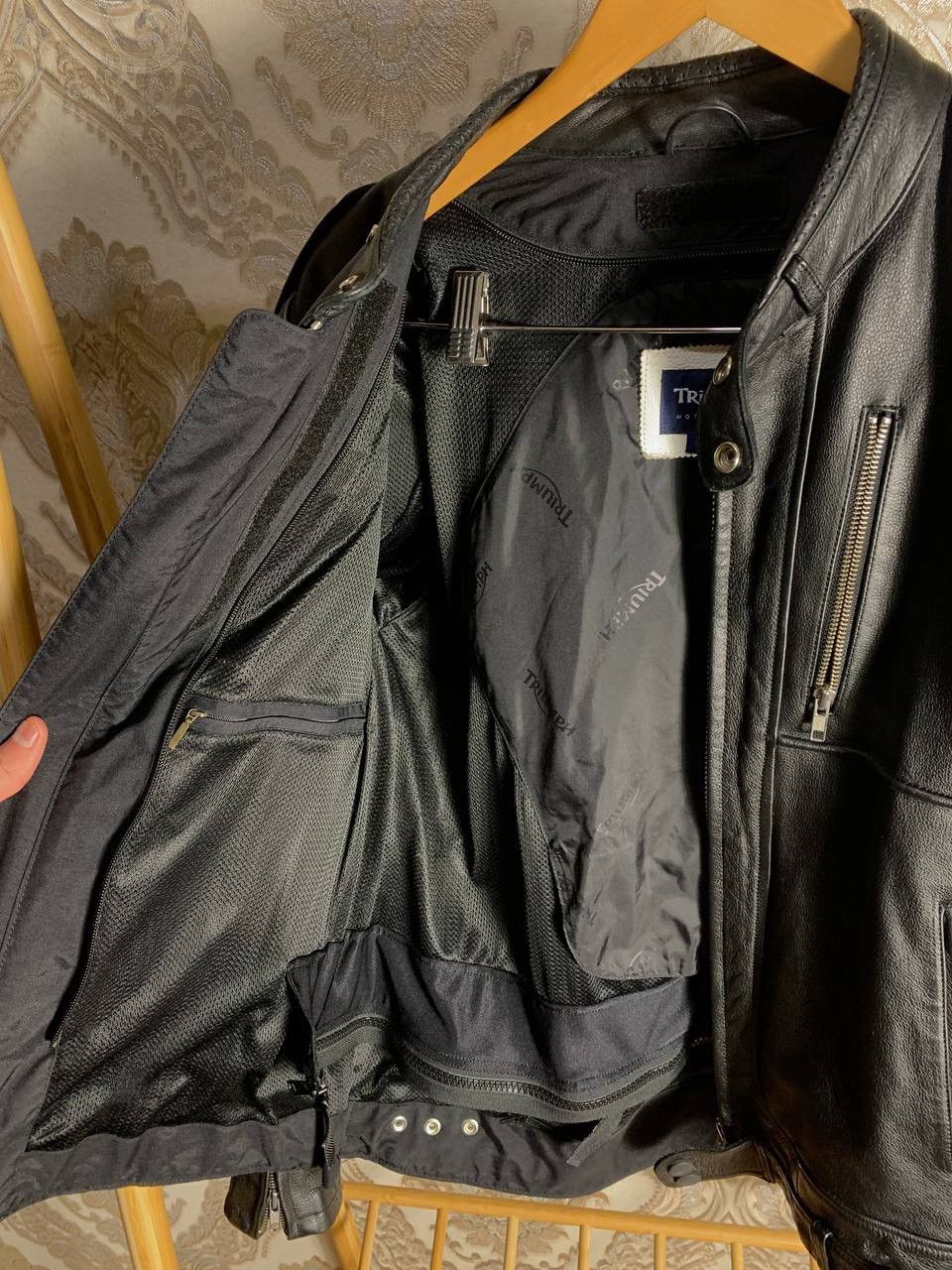 Harley Davidson × Vintage VERY RARE TRIUMPH LEATHER JACKET MOTOR CYCLES JAPAN STYLE Size US M / EU 48-50 / 2 - 10 Thumbnail