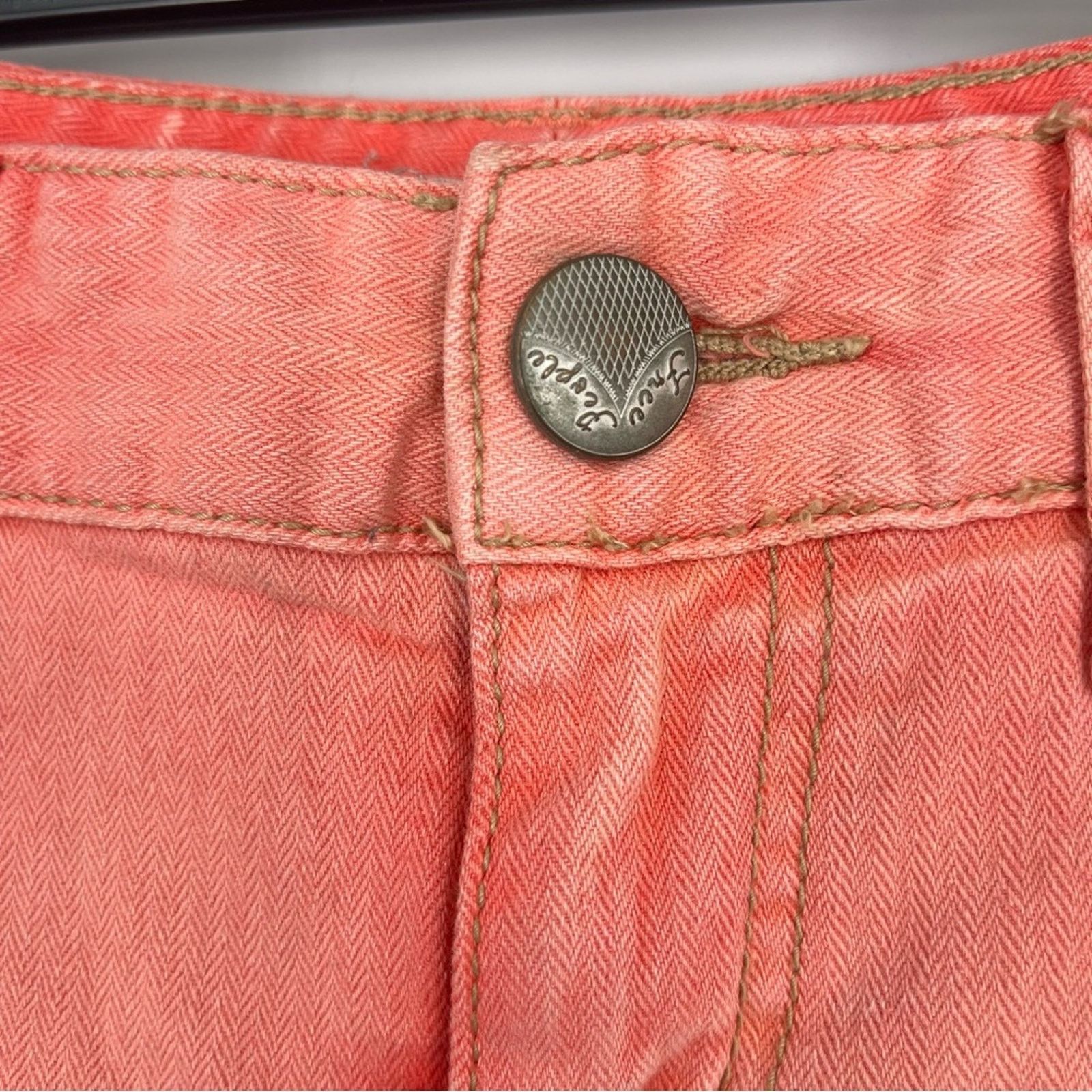 Free People Free People Coral Ankle Zip Stretch Skinny Slim Jeans 25 Size 25" / US 0 / IT 36 - 5 Thumbnail