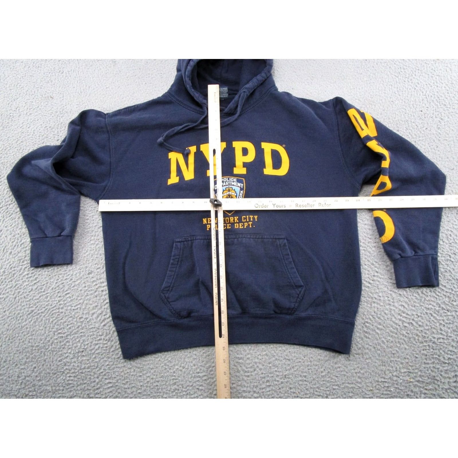 Vintage NYPD Hoodie Adult NYC New York Police Spell Out Hoodie Sweatshirt Size L BLUE Retro City Graphic Print Hooded Pullover Men XL? Size US L / EU 52-54 / 3 - 6 Thumbnail