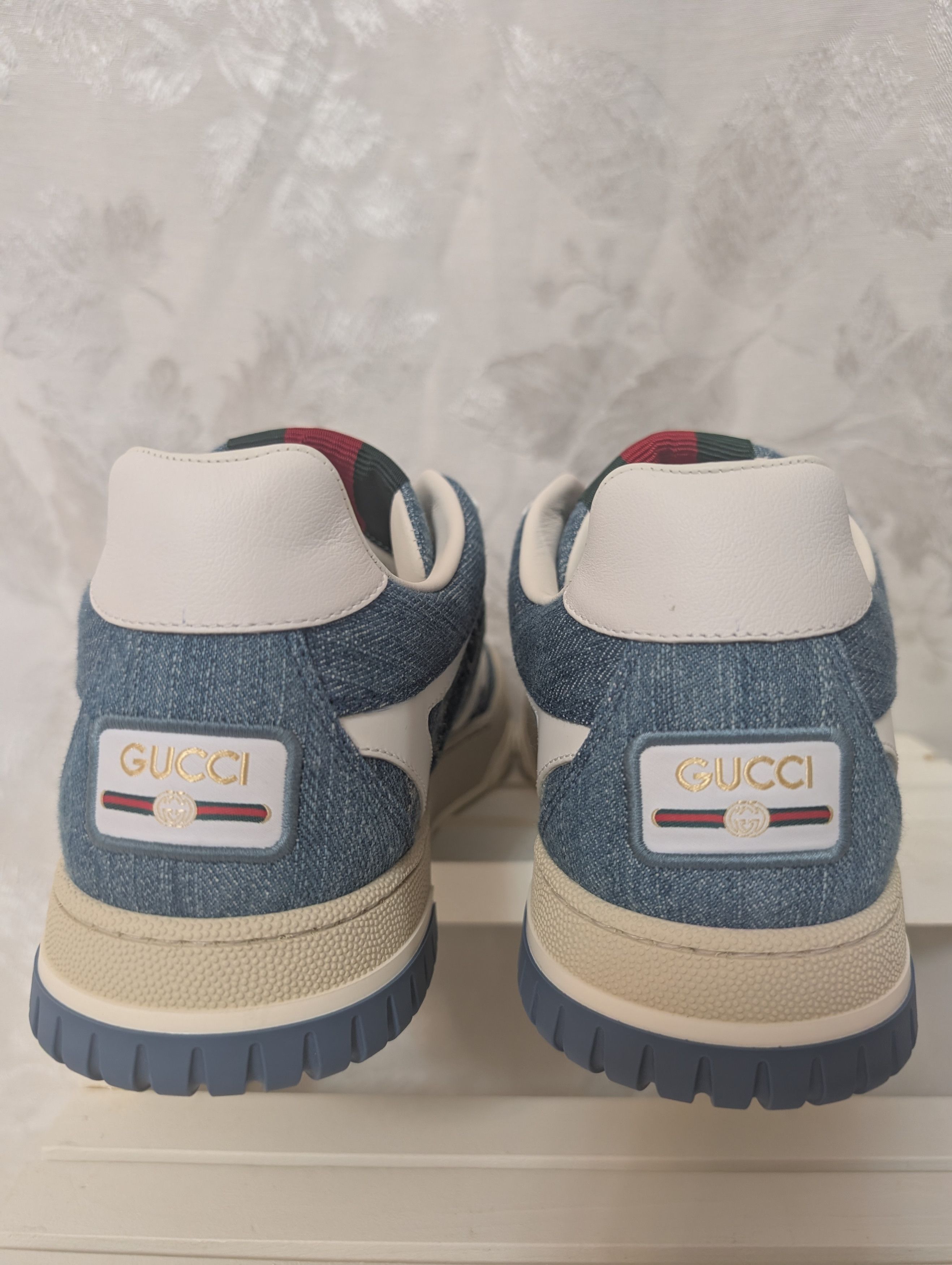 Gucci Womens Gucci Sneaker Re-Web Denim & Leather Size 39EU/8.5US Size US 8.5 / IT 38.5 - 5 Thumbnail