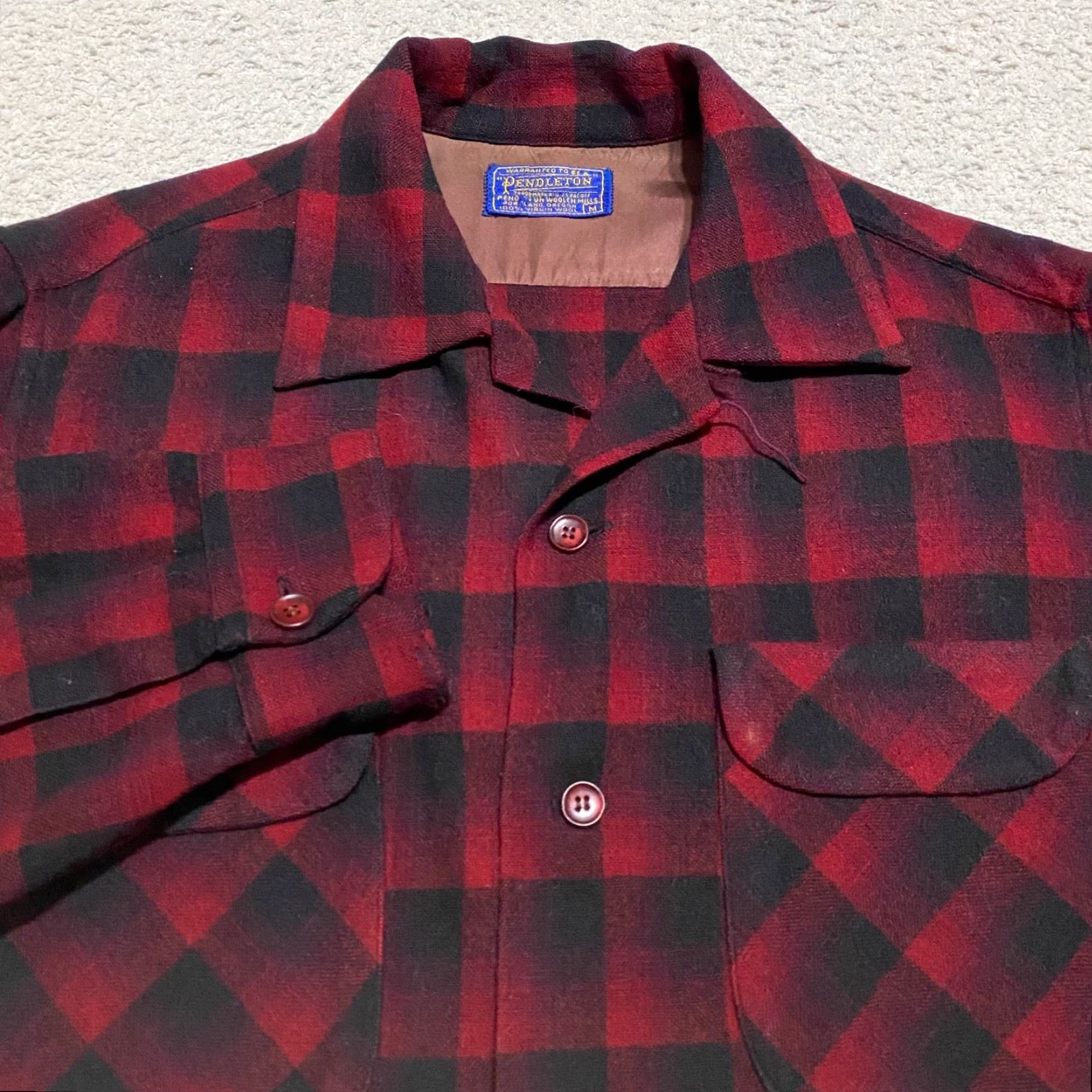 Pendleton Pendleton Board Shirt Mens M Red Plaid Wool Button-Up Shirt with Pockets Size US M / EU 48-50 / 2 - 5 Thumbnail