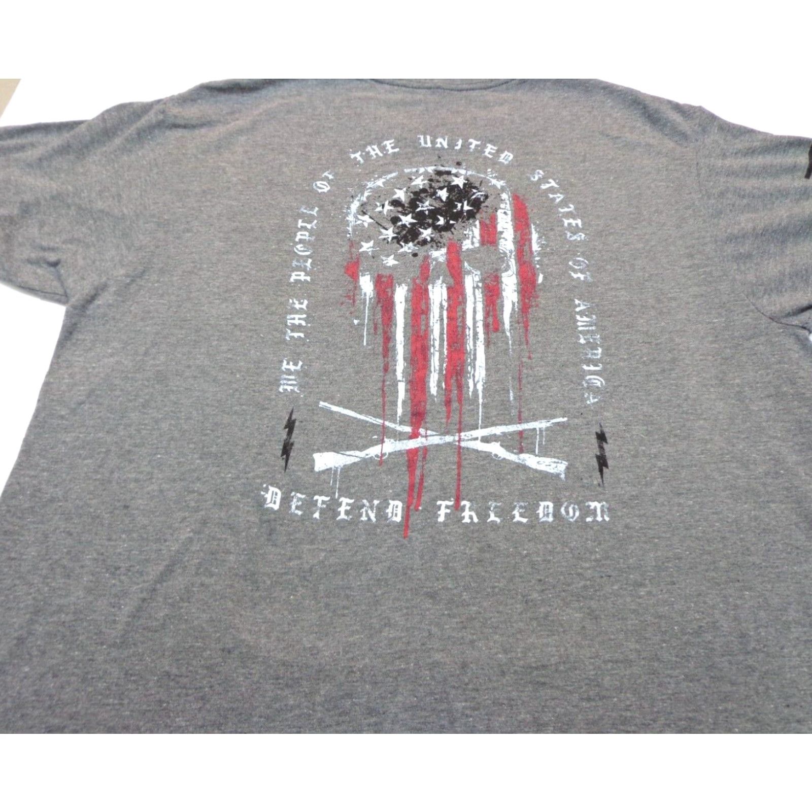 Vintage Howitzer We The People Graphic T-Shirt Charcoal Size L Men's Patriotic Short Sleeve Cotton Blend Shirt Size US L / EU 52-54 / 3 - 2 Thumbnail