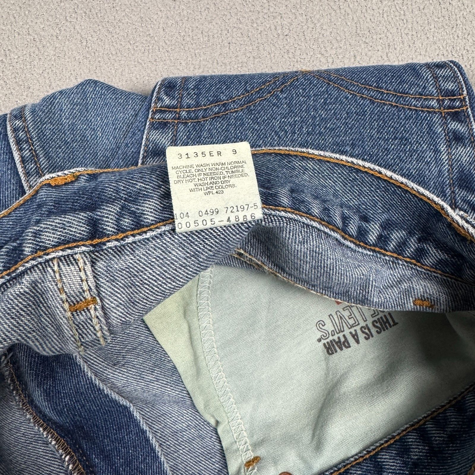Levi's Vintage Levi's 505 W34 L30 Regular Straight Denim Jeans 90s Size US 34 / EU 50 - 6 Thumbnail