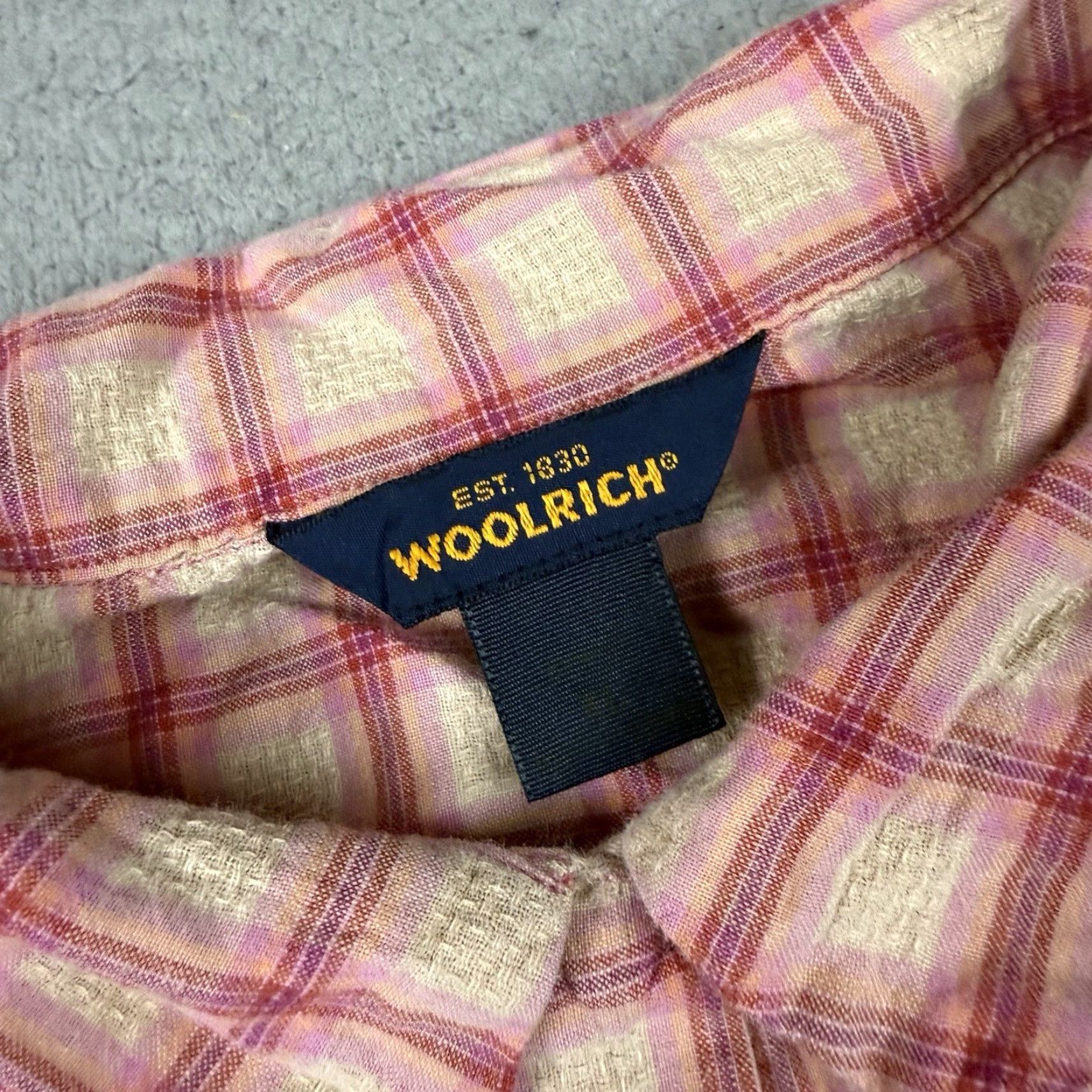 Vintage VINTAGE Woolrich Shirt Womens XL Red White Plaid Flannel 100% Cotton Casual Seersucker Size XL / US 12-14 / IT 48-50 - 4 Thumbnail
