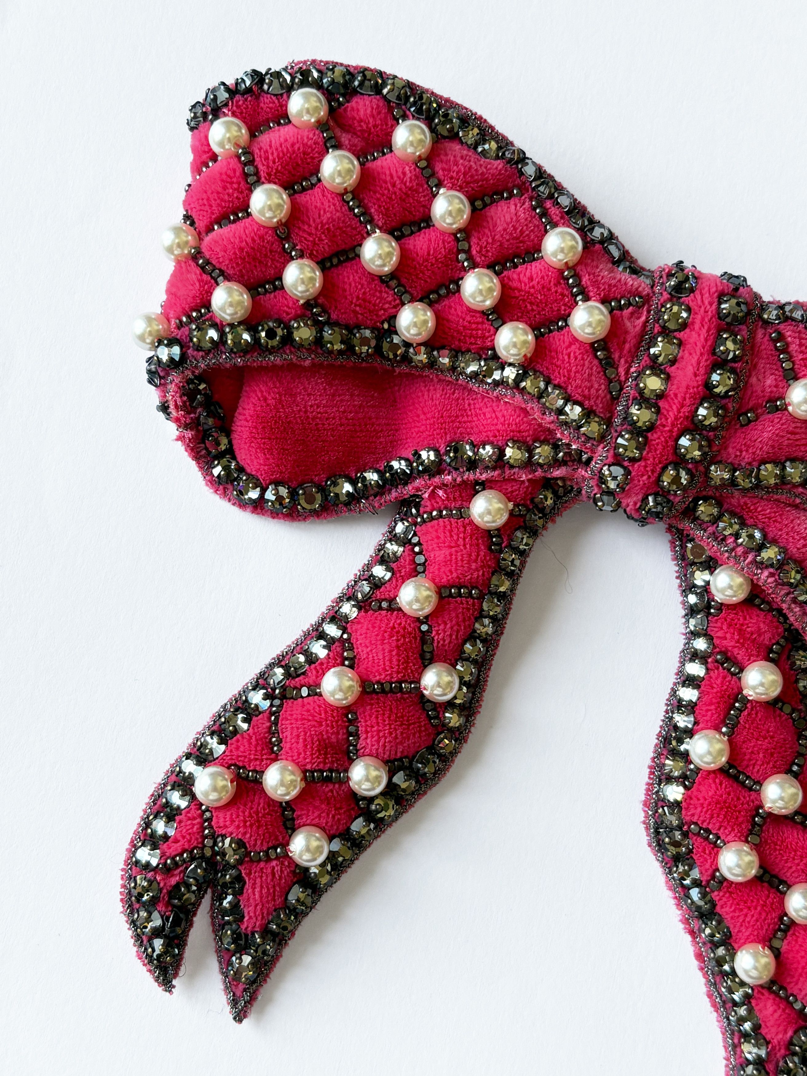 Gucci Gucci pink velvet brooch Size ONE SIZE - 3 Thumbnail