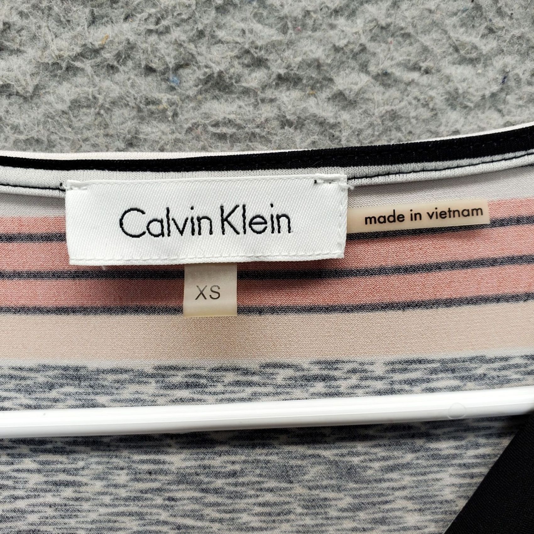 Calvin Klein Calvin Klein Tank Top Womens XS Multicolor Striped Stretch Sleeveless Cowl Neck Shirt Womens XS Multicolor Striped Tank Size XS / US 0-2 / IT 36-38 - 4 Thumbnail