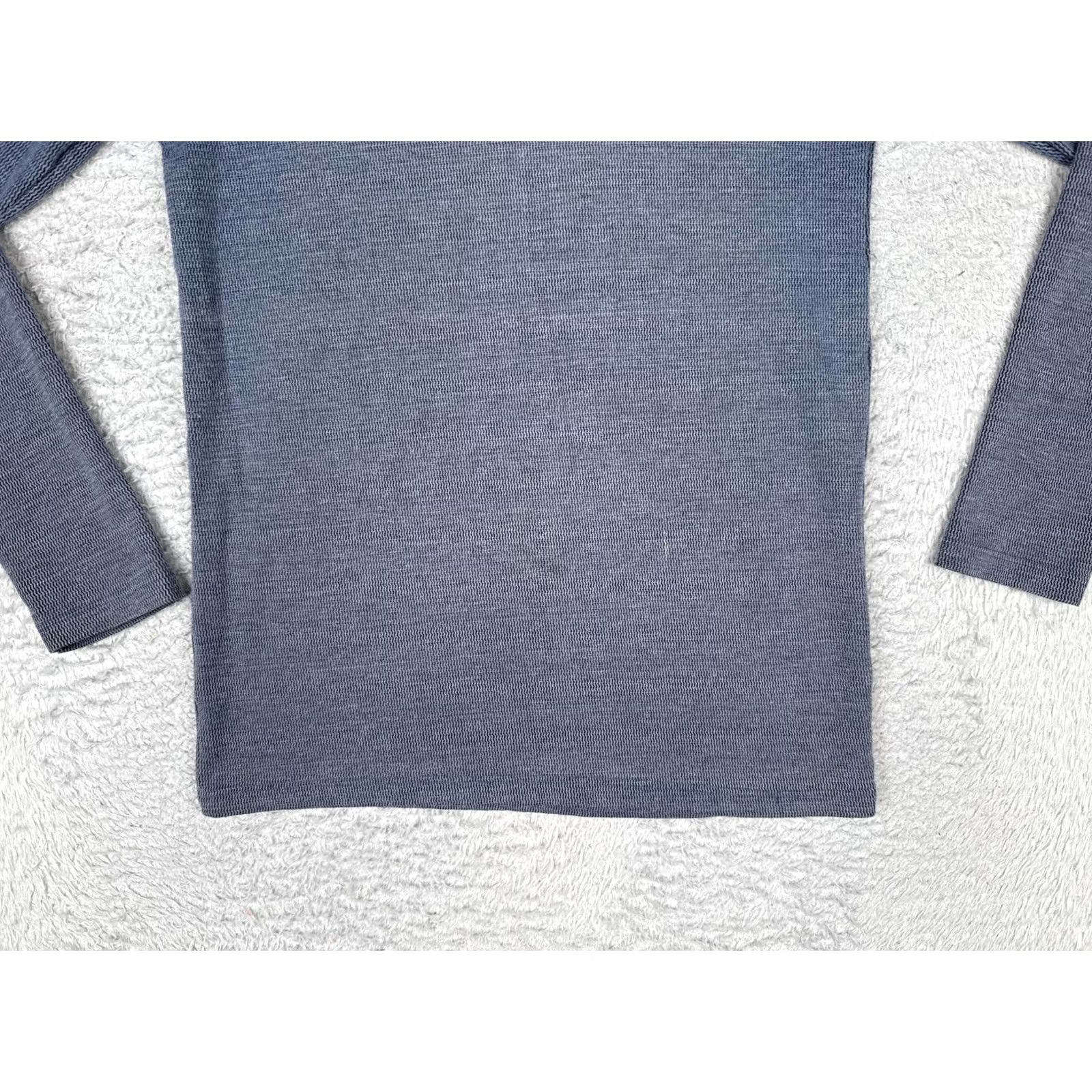 Tommy Hilfiger Tommy Hilfiger Shirt Womens 2 Gray V-Neck Long Sleeve Tee Top Casual Knit Cotton Embroidered Flag Logo Size XS / US 0-2 / IT 36-38 - 5 Thumbnail