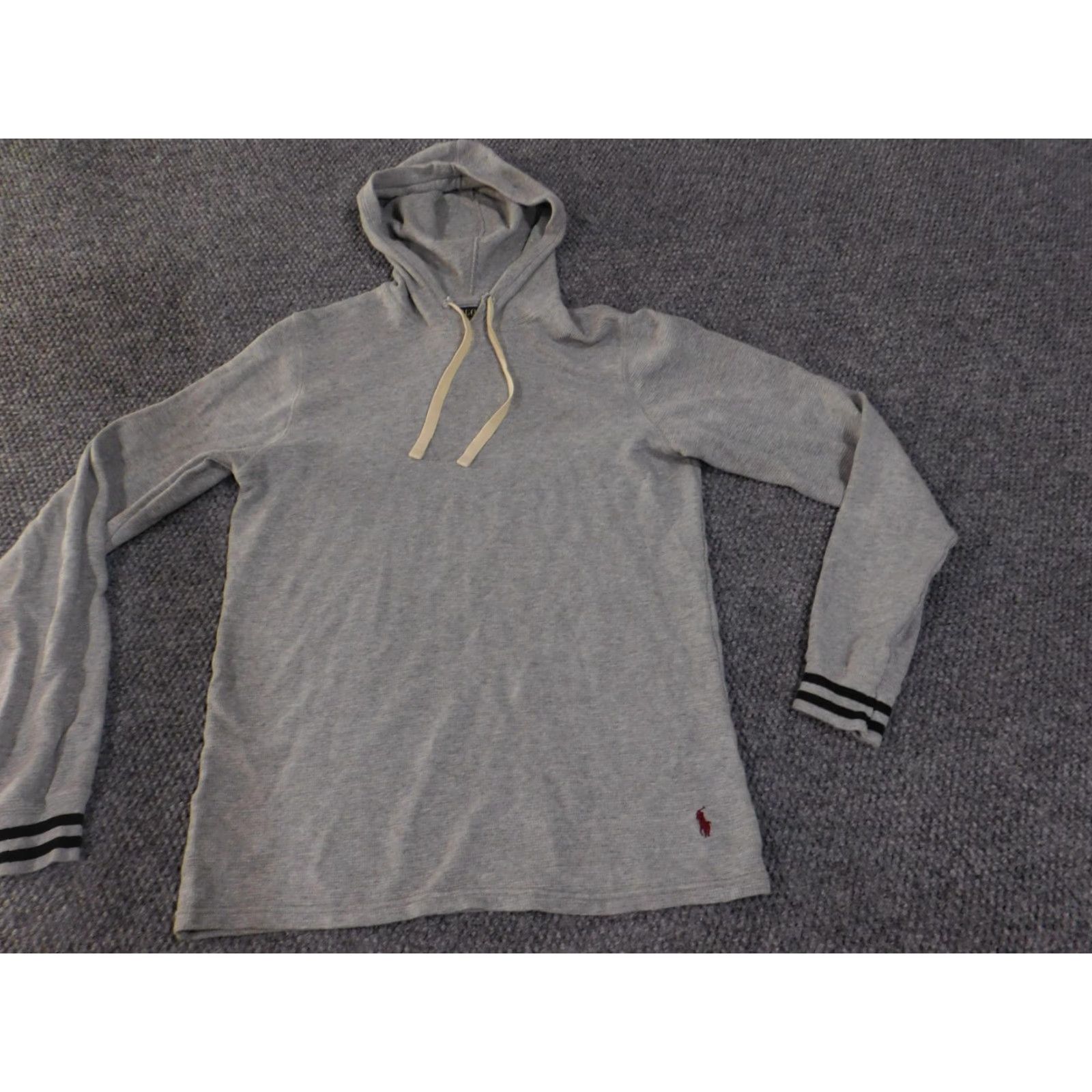 Polo Ralph Lauren Polo Ralph Lauren Hoodie Mens Small Gray Waffle Knit Thermal Pullover Pony Logo Size US S / EU 44-46 / 1 - 3 Thumbnail