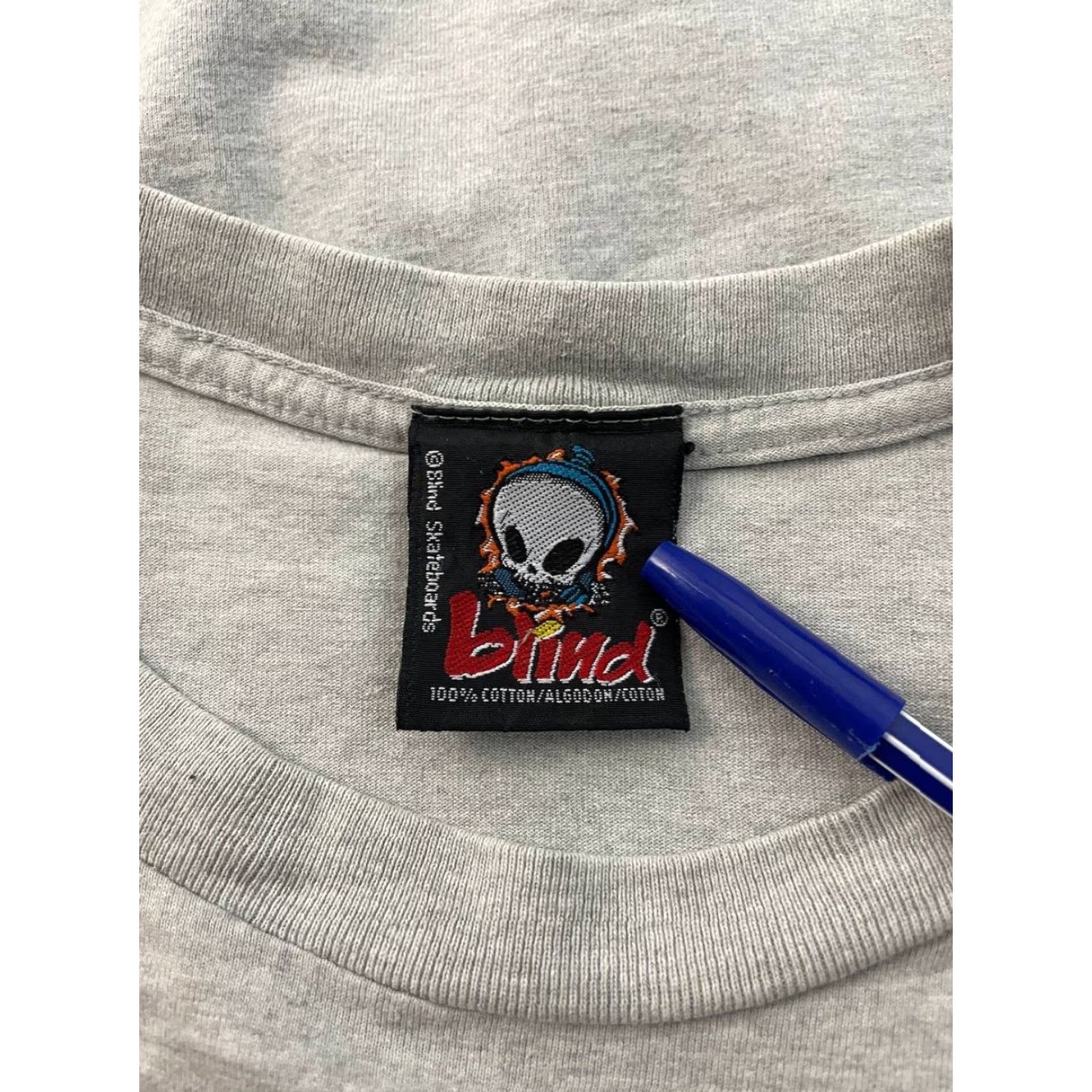 Blind Skateboards Blind Skateboards Mens T-Shirt M Gray Cotton Crew Neck Short Sleeve Shirt Mens M Gray Size US M / EU 48-50 / 2 - 4 Thumbnail