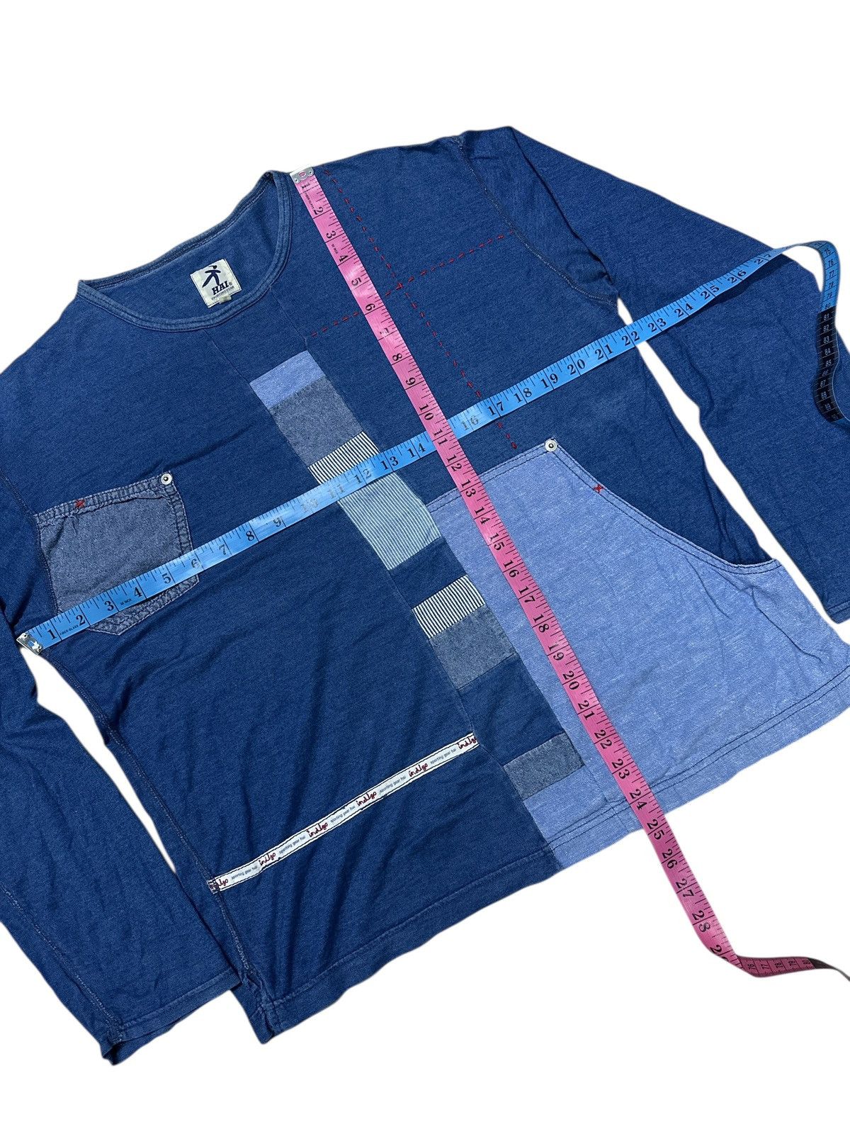 Issey Miyake Hai sporting gear blue indigo sashiko patchwork . Size US M / EU 48-50 / 2 - 10 Thumbnail