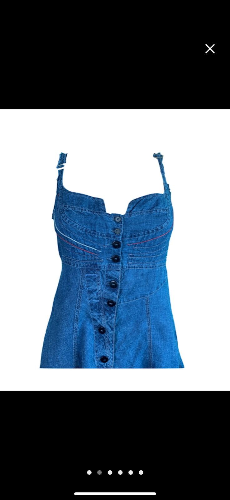 Marithe + Francois Girbaud denim linen dress Size XS / US 0-2 / IT 36-38 - 2 Thumbnail