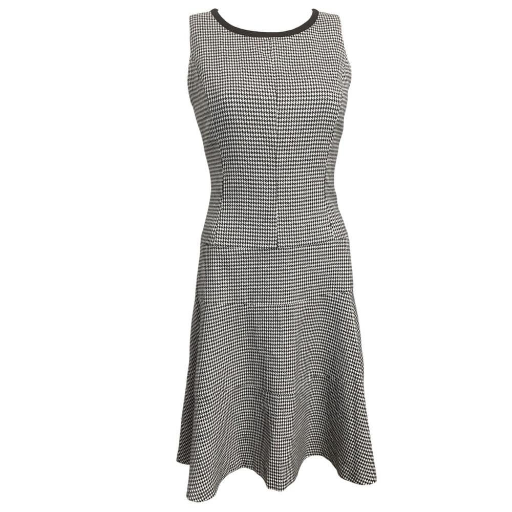 Designer ANNE KLEIN Houndstooth Formal Small Dress Fit & Flare Luxe 2 Size XS / US 0-2 / IT 36-38 - 1 Thumbnail