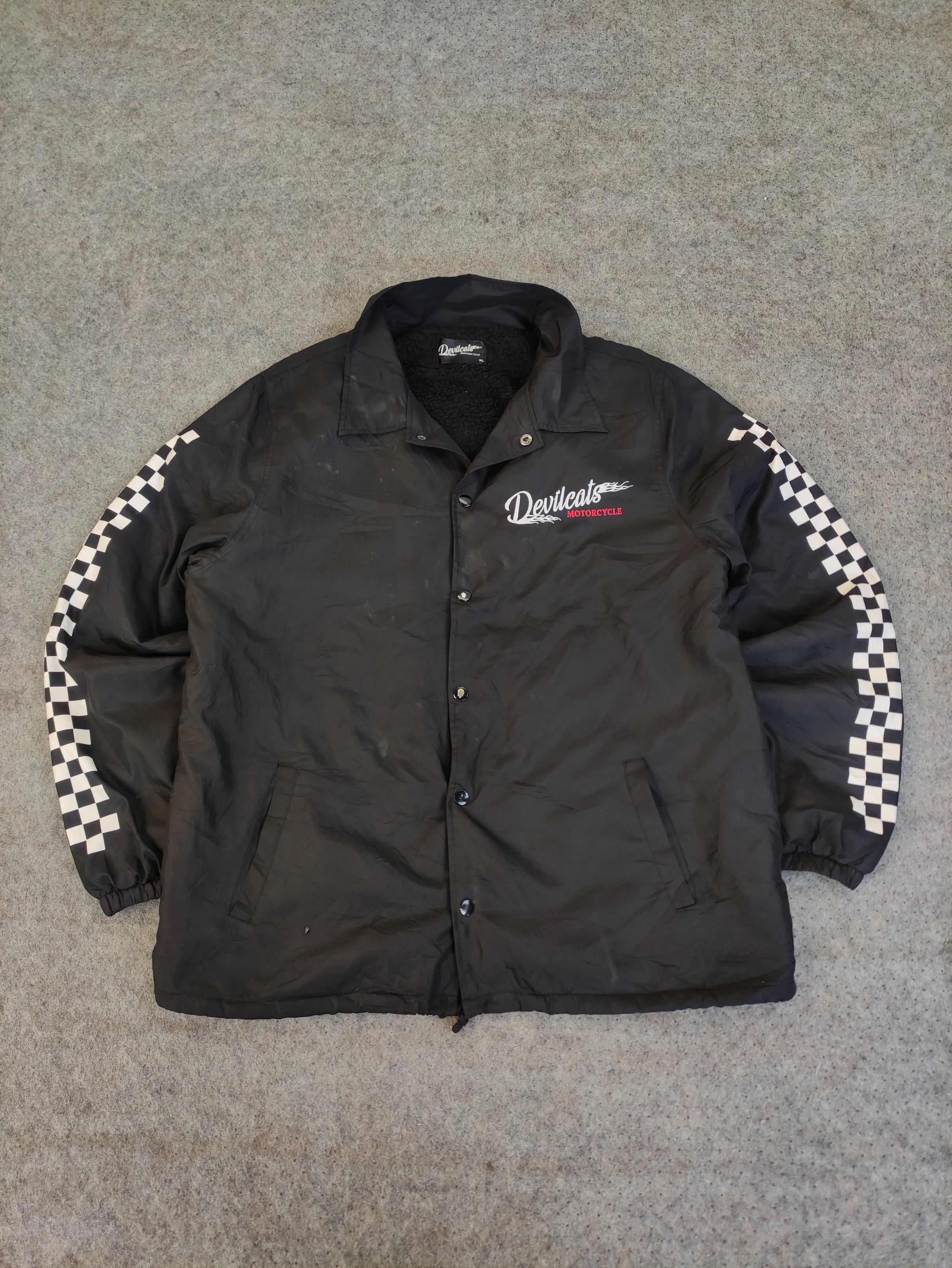 NASCAR Vintage Devilcats Motorcycle Racing Jacket J038 Size US L / EU 52-54 / 3 - 1 Thumbnail