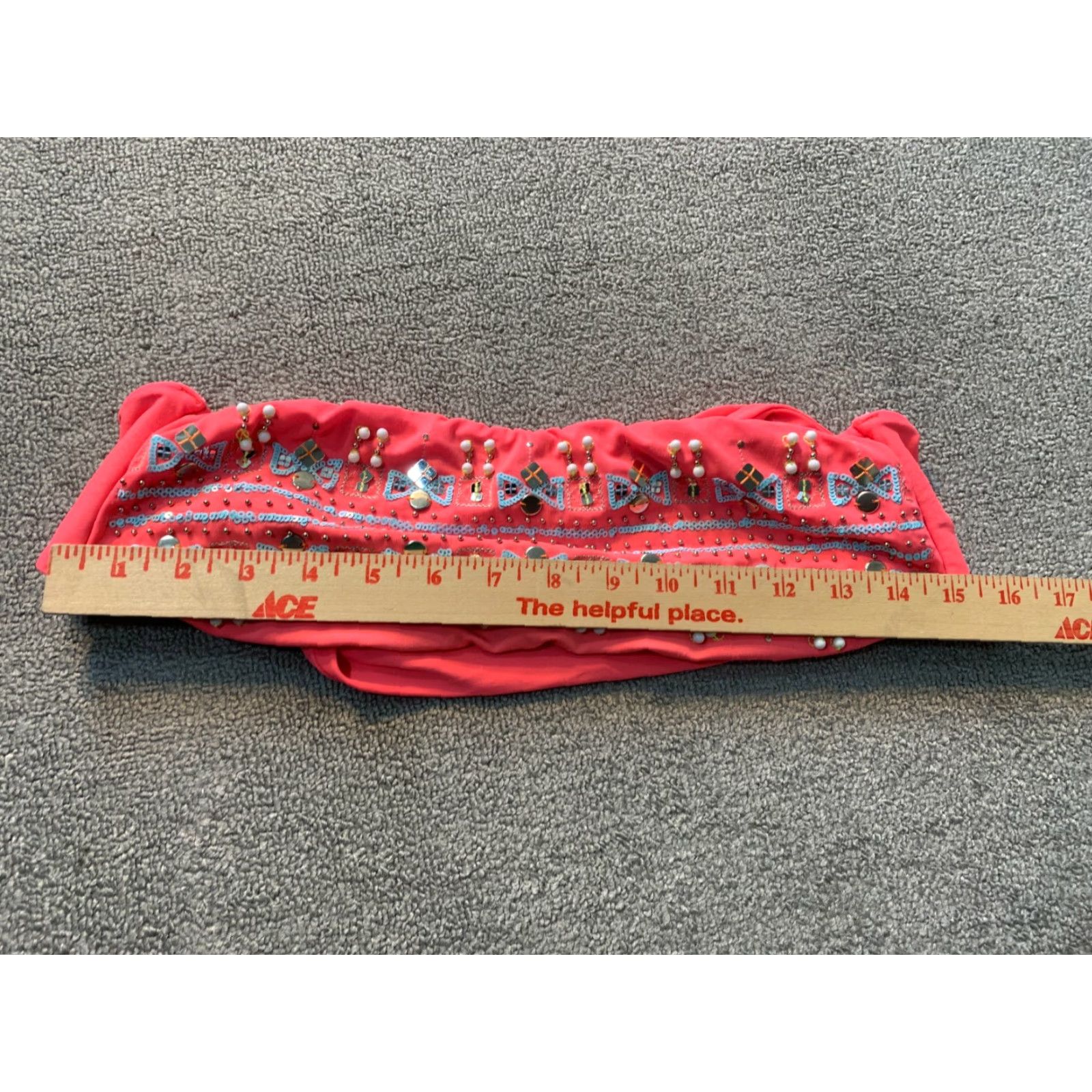 Victoria's Secret Victoria's Secret Bikini Top Large L Womens Beaded Sequins Tie Back Size L / US 10 / IT 46 - 3 Thumbnail