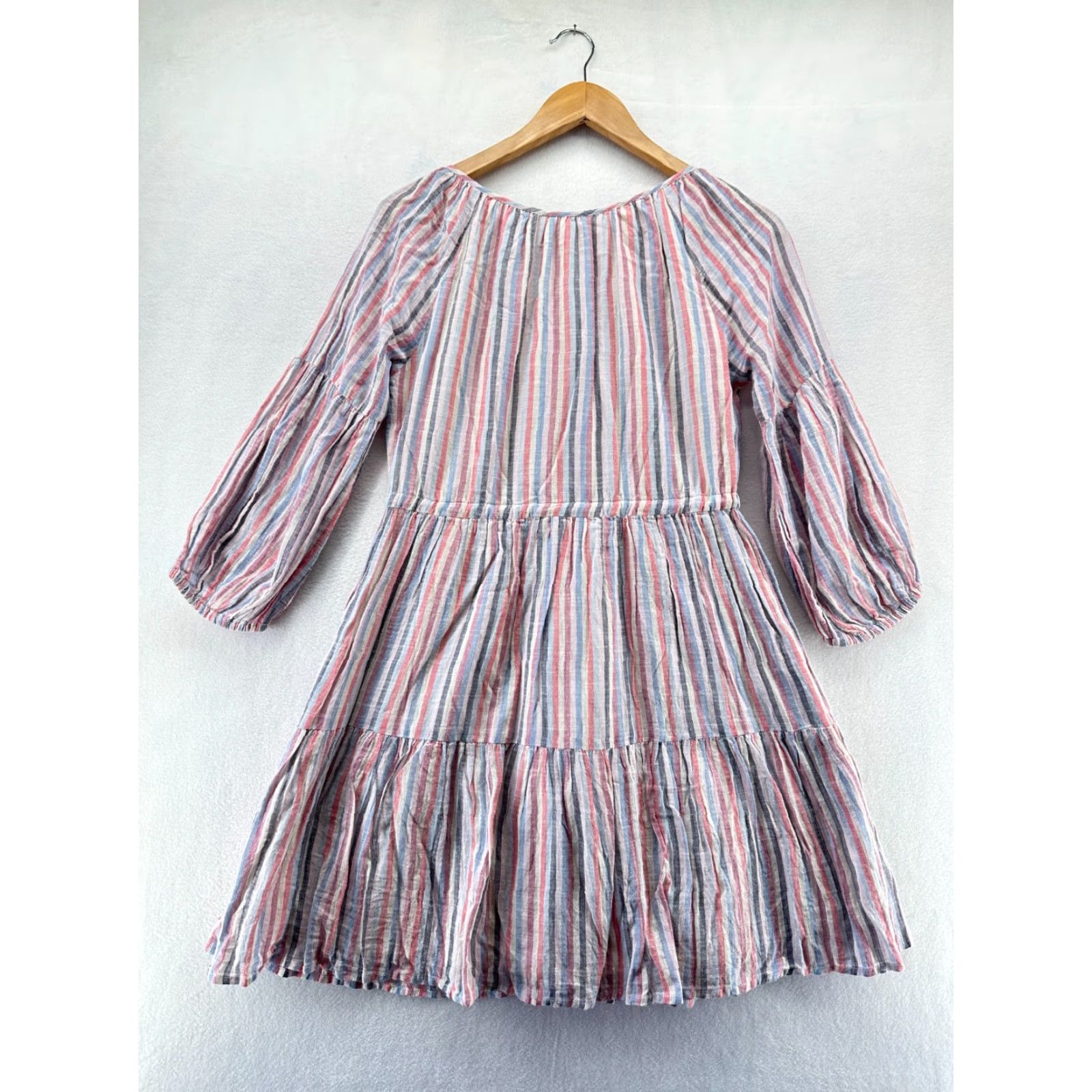 Sundry Sundry Striped Dress Long Sleeve Fit & Flare Cotton Womens Size 1 Knee Length Multicolor Casual Womens Size XS / US 0-2 / IT 36-38 - 7 Thumbnail