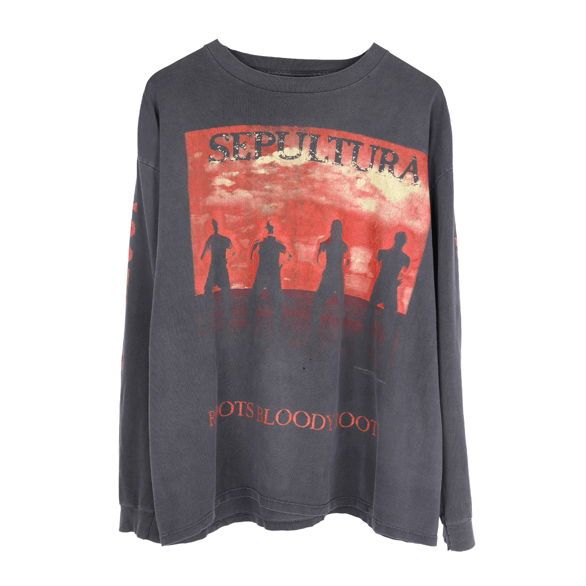 Vintage VINTAGE SEPULTURA FADED BLUE GRAPE LONG SLEEVE SHIRT Size US XL / EU 56 / 4 - 1 Thumbnail