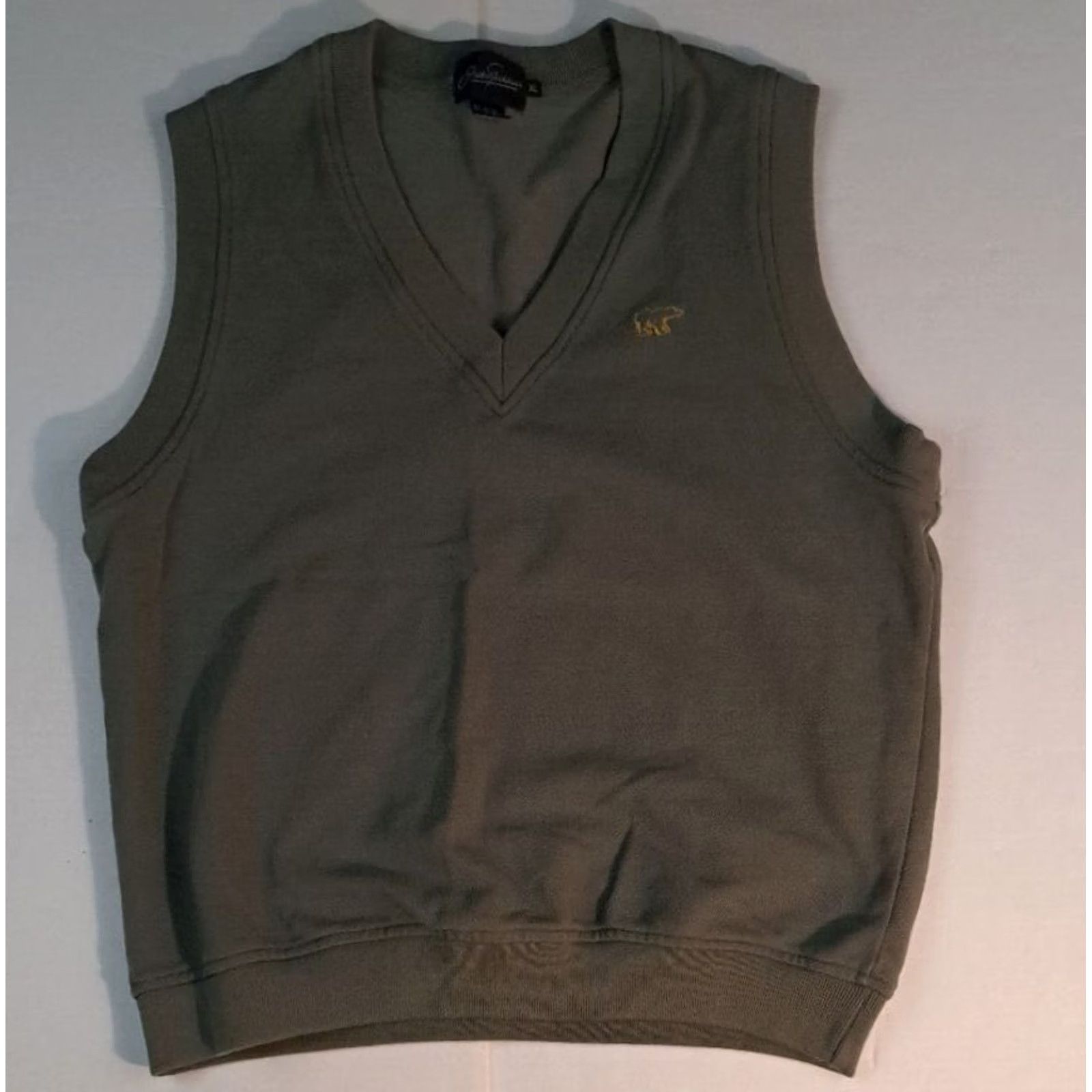 X-LARGE Jack Nicklaus Sweater Mens XL Brown Bear Logo Golf Vest 1980s size Large Tan Size US XL / EU 56 / 4 - 2 Thumbnail