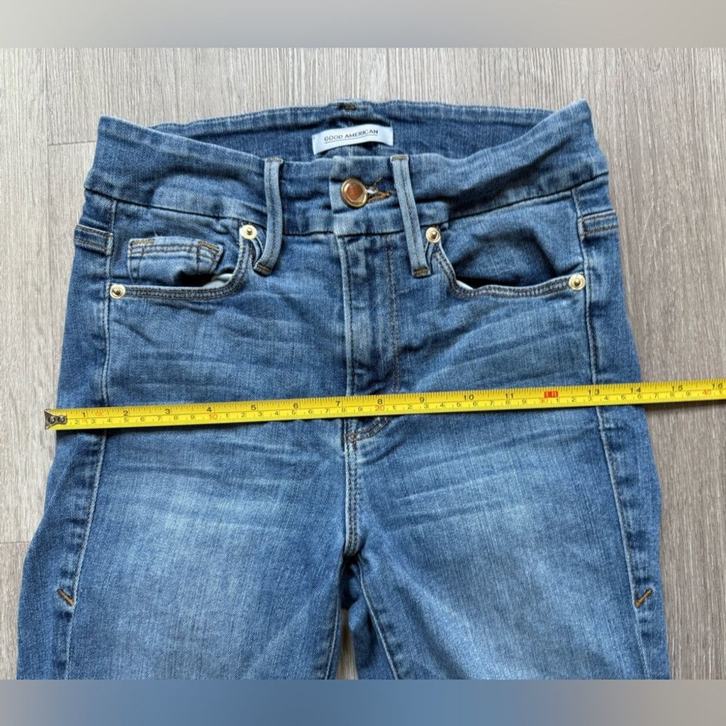 Good American Good American Blue Skinny Good Legs Jeans Classic Denim Size 24" / US 00 / IT 34 - 8 Thumbnail