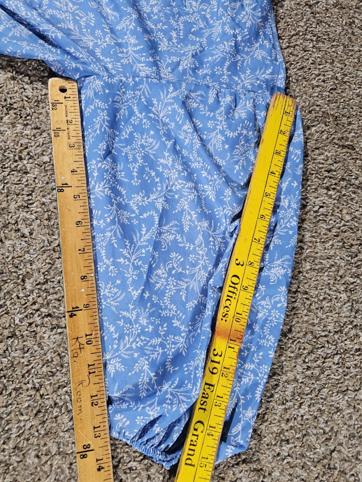 Jones New York Joie Jore Medium Blue White Leaf Top Size M / US 6-8 / IT 42-44 - 5 Thumbnail