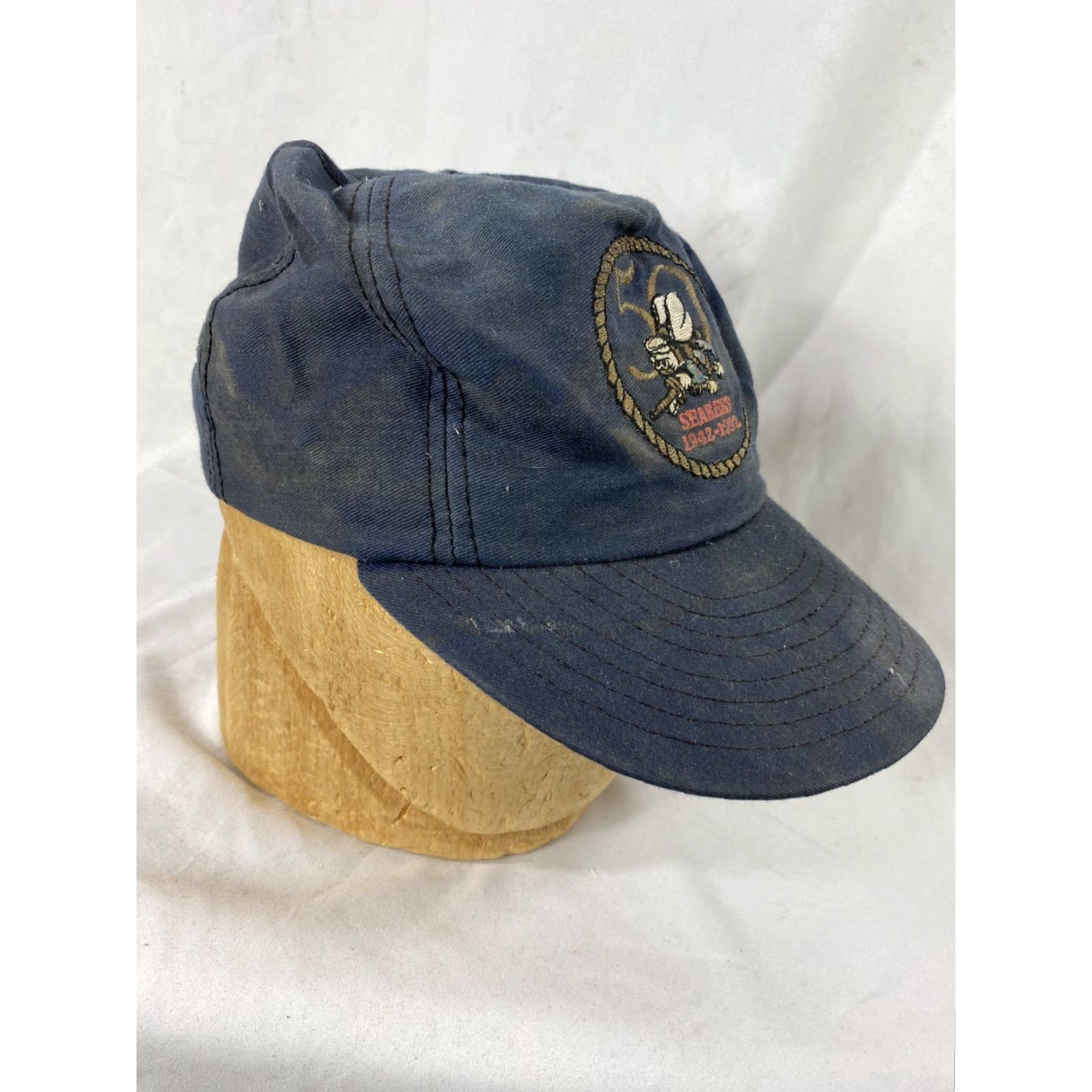 Vintage VINTAGE US Navy Seabees 50th Anniversary Cap Size ONE SIZE - 3 Thumbnail