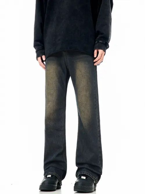 VIBE American men's retro gradient washed straight jeans Size US 32 / EU 48 - 6 Thumbnail