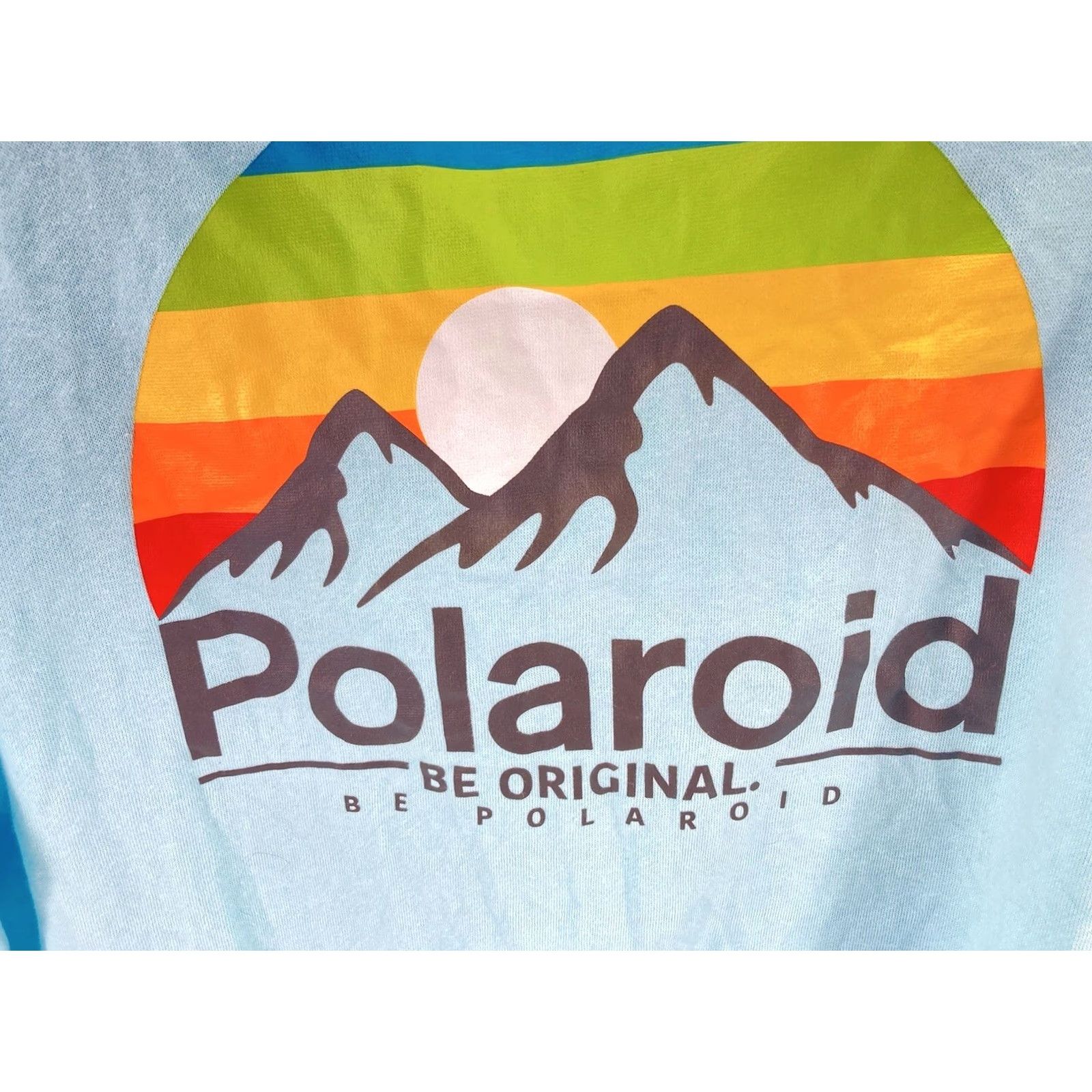 Polaroid Polaroid Sweatshirt Hoodie Women 2XL Teal Blue Pullover Casual Graphic Crop Shirt Size XXL / US 16-18 / IT 52-54 - 4 Thumbnail