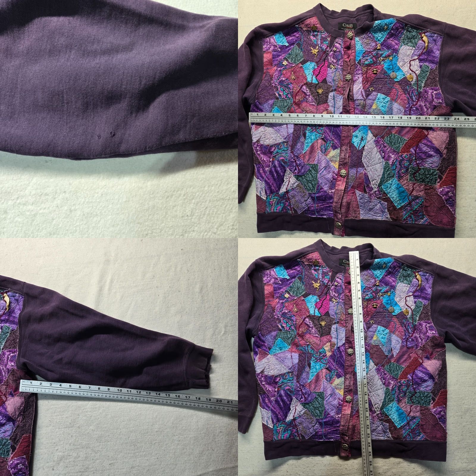 Croft & Barrow C&B Sport by Croft & Barrow Quilt Patchwork Coat Jacket Adult Women's M Medium Multicolor Jacket Womens M Size M / US 6-8 / IT 42-44 - 8 Thumbnail