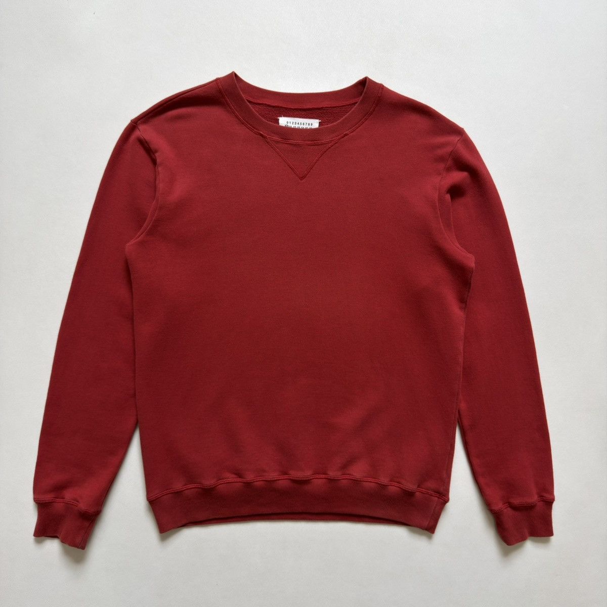 Maison Margiela A/W 11 Red Cotton Sweatshirt Size US M / EU 48-50 / 2 - 2 Thumbnail