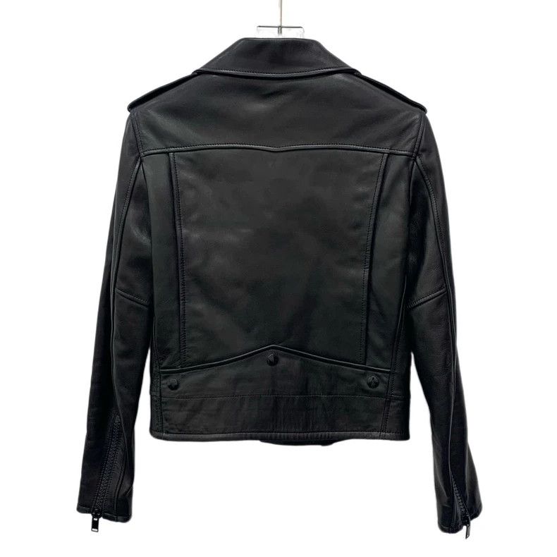 Saint Laurent Paris Saint Laurent Paris Black sheepskin lapel long sleeve diag Size S / US 4 / IT 40 - 2 Thumbnail