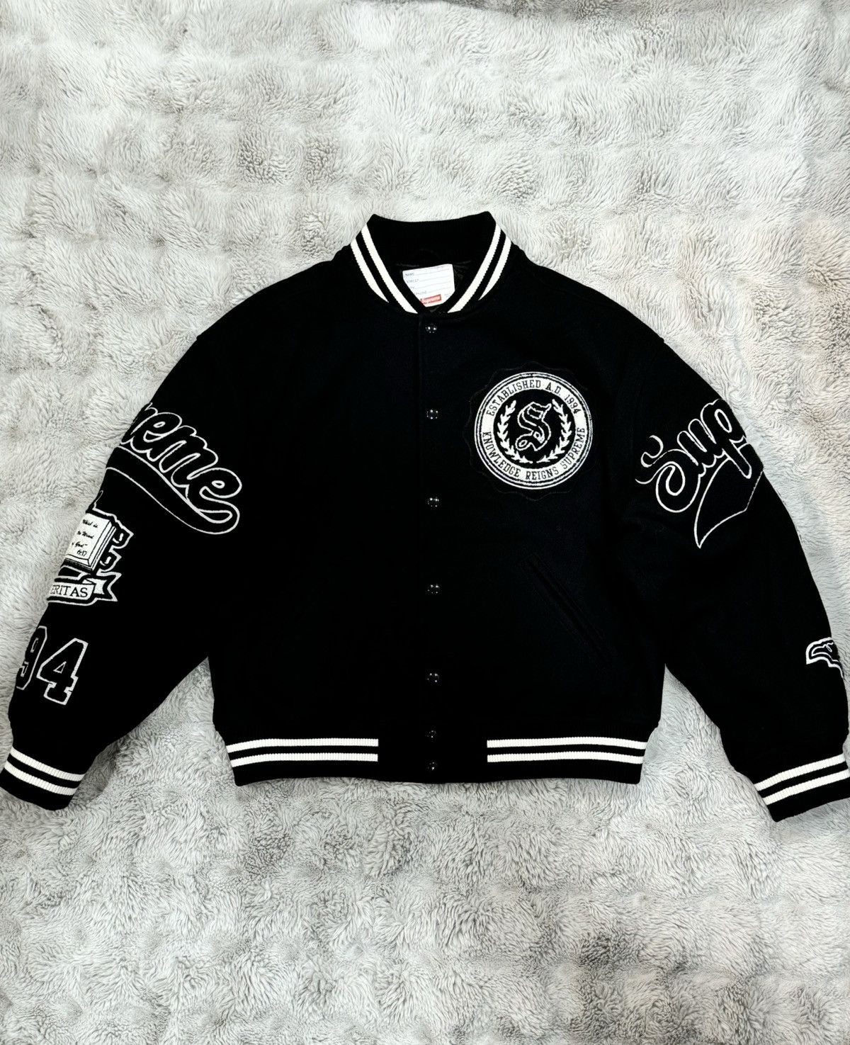 Supreme Supreme Veritas Varsity Jacket (Large) Size US L / EU 52-54 / 3 - 1 Thumbnail