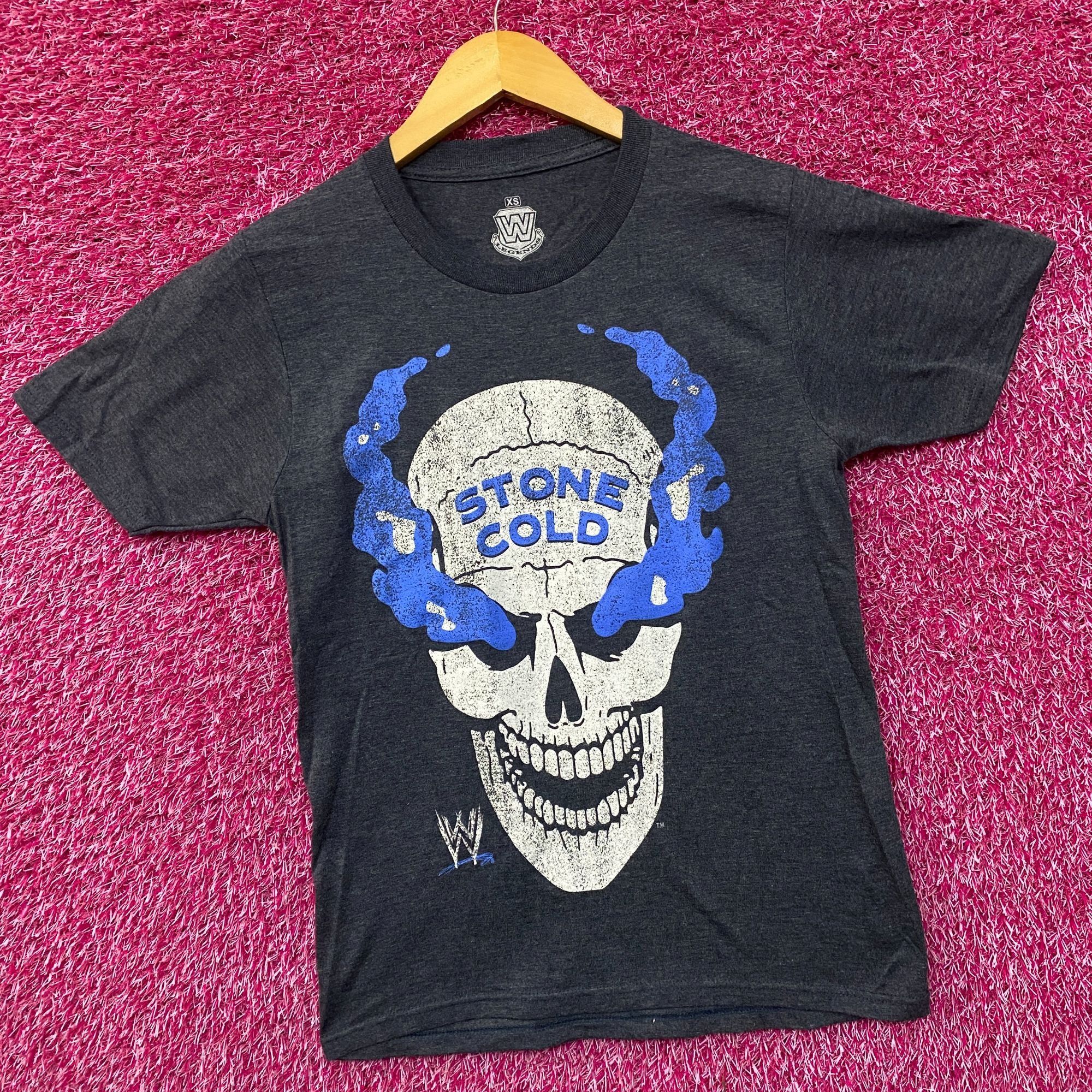 WWE WWE Stone Cold Steve Austin Skull Graphic Design T-Shirt Ext Size US XS / EU 42 / 0 - 3 Thumbnail
