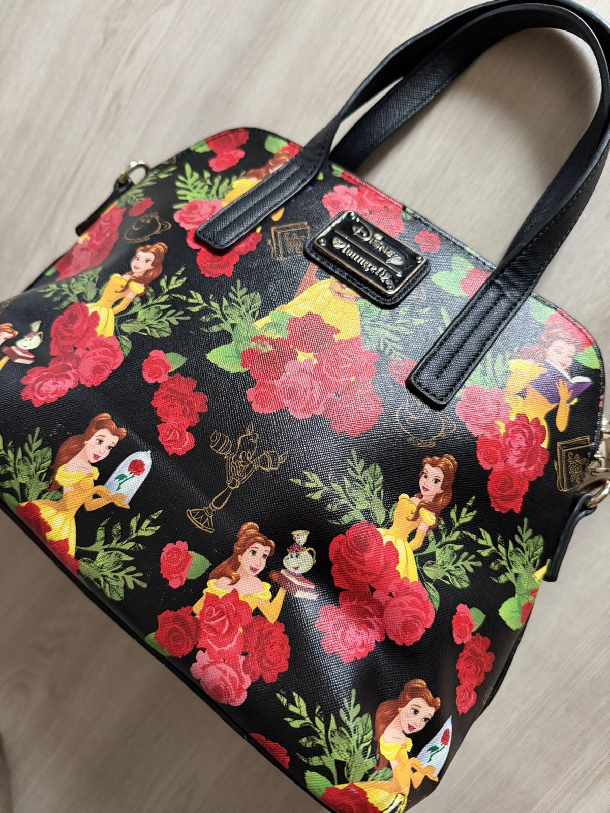 Disney Loungefly Disney Beauty and The Beast Floral Roses Size ONE SIZE - 2 Thumbnail