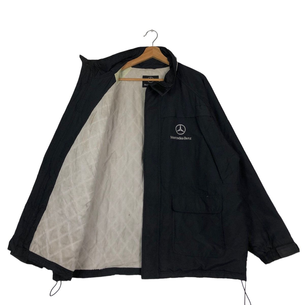 Japanese Brand 🔥VINTAGE LIGHT PUFFER BOMBER JACKET MERCEDES-BENZ BIG LOGO Size US L / EU 52-54 / 3 - 9 Thumbnail