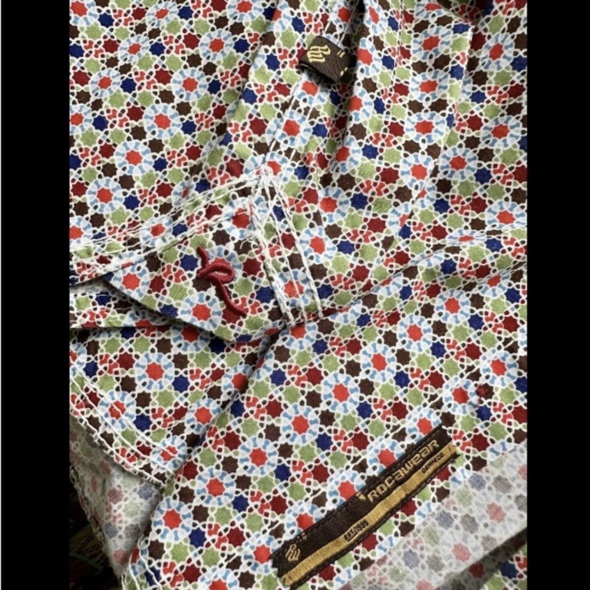 Rocawear VINTAGE Y2K ROCAWEAR DRESS SHIRT GEOMETRIC PATTERN JAY-Z 2XL Size US XXL / EU 58 / 5 - 9 Thumbnail